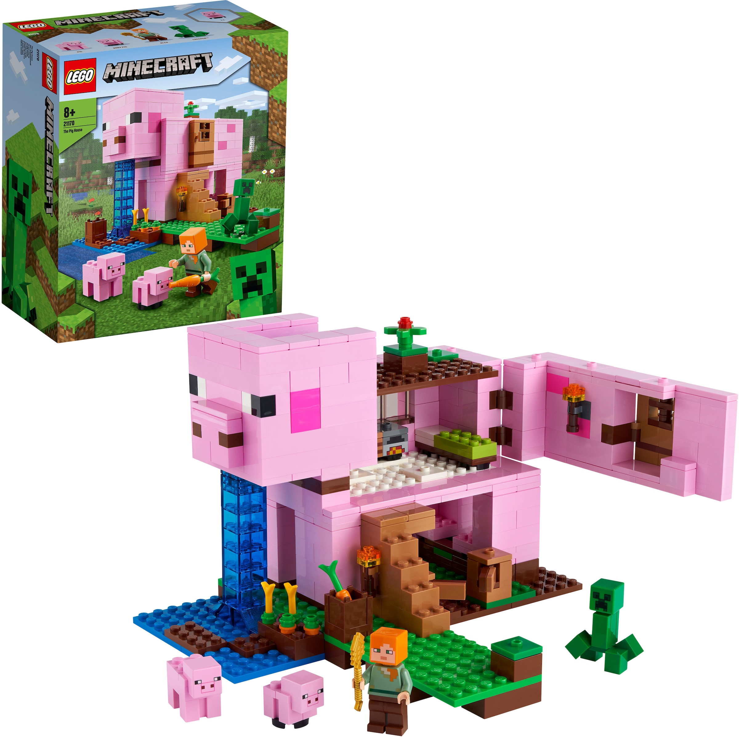 Lego Konstruktionsspielsteine Das Schweinhaus 21170 Lego Minecraft 490 St Made In Europe Online Shoppen Ackermann Ch