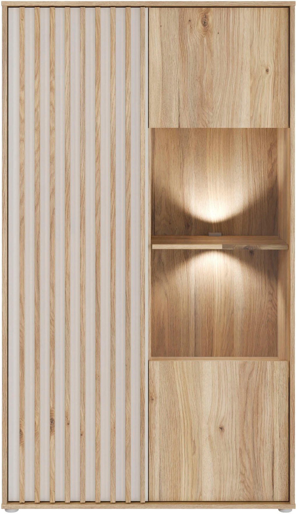 FORTE Buffet haut »Forte Arank Highboard, Glastüre, Beleuchtung optional bestellbar«