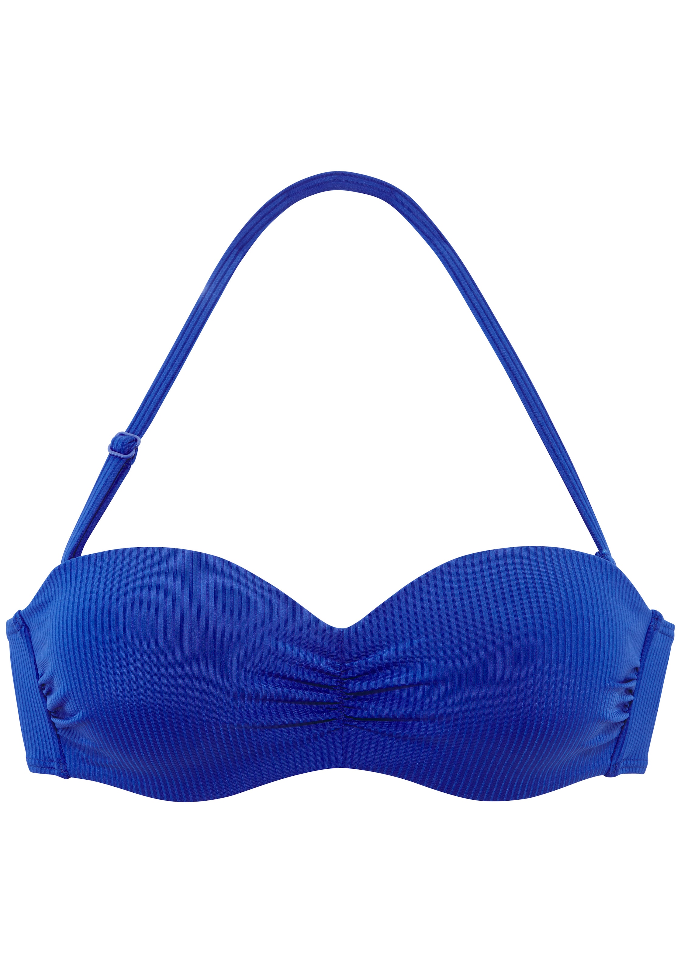 Venice Beach Top bikini bandeau »Lucky« en tissu à structure côtelée