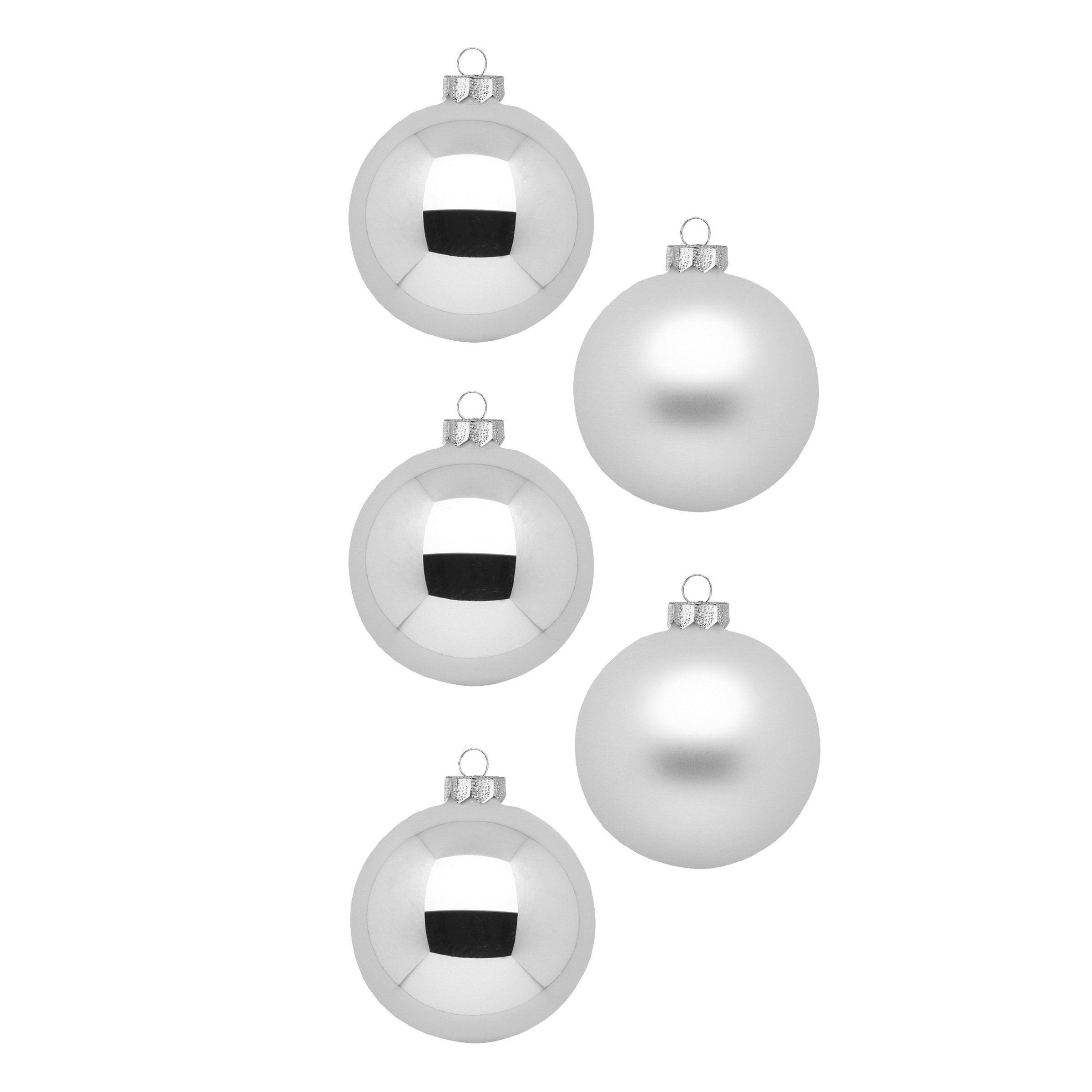 MAGIC by Inge Weihnachtsbaumkugel aus Glas, 60 Kugeln 4-7 cm, mit 100 Aufhängern