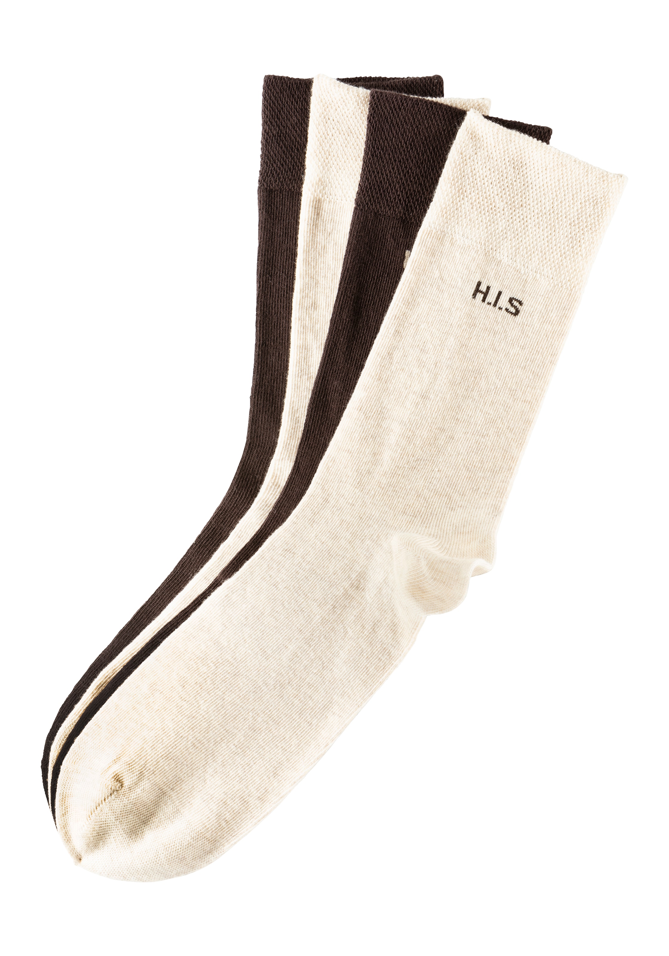 H.I.S Socken, (Packung, 4 Paar), mit druckfreiem Bündchen