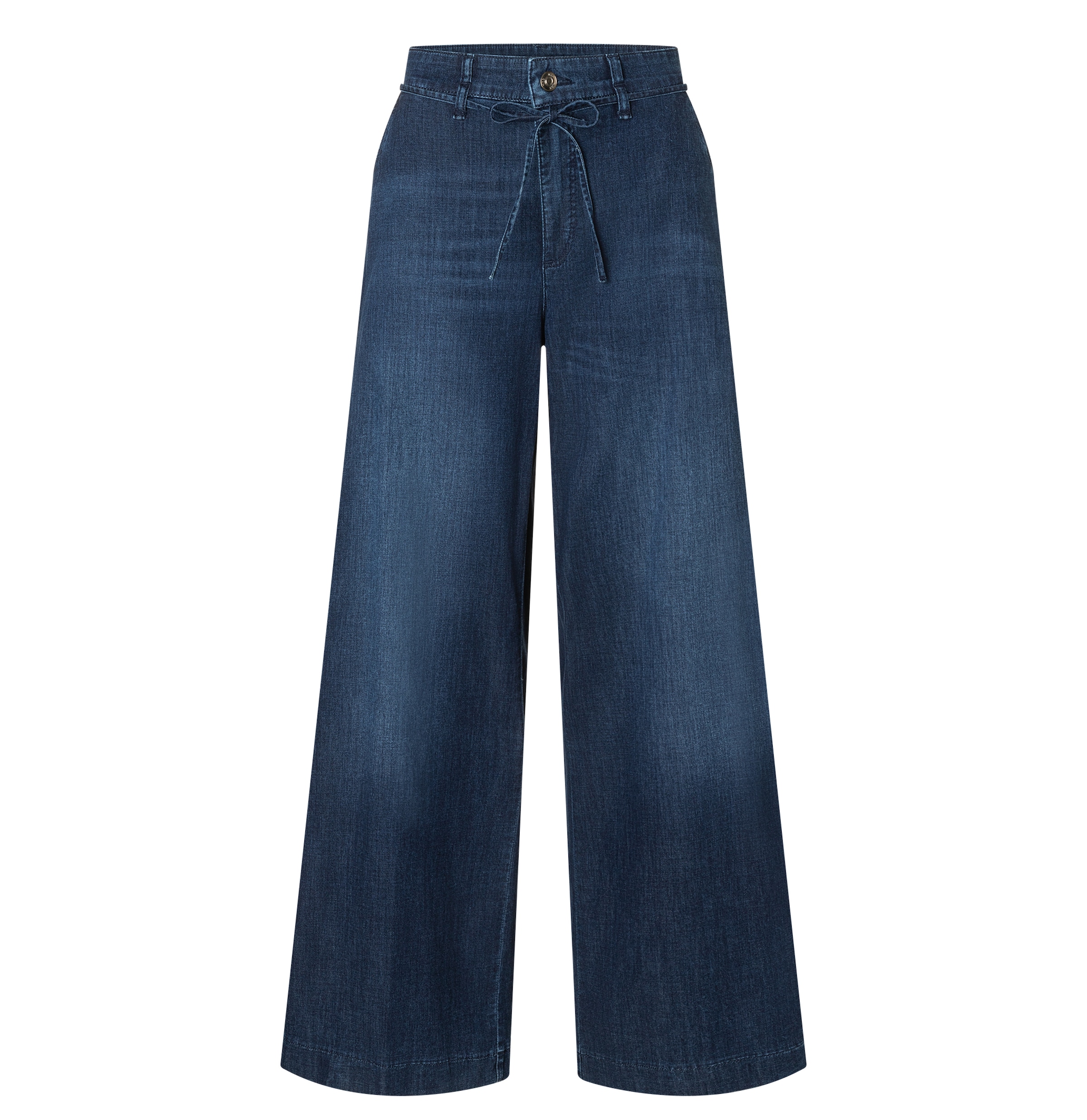 Image of MAC Weite Jeans "WENDY" mit Denim-Binde-Gürtel