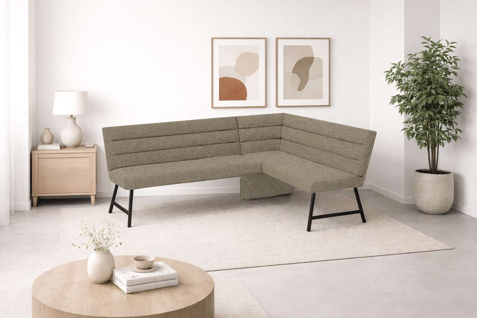 GOODproduct Banc d'angle »Oregon Küchenbank, Polsterbank, Esszimmerbank, 177x140 cm« Moderne Bank und  Farben, Sitzplatzanzahl: 4/5, Frei in Raum stellbar