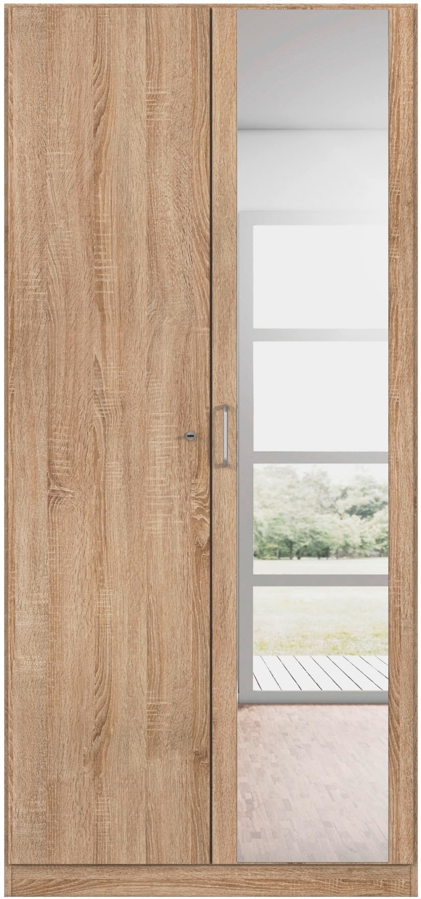 rauch Kleiderschrank »Schrank Garderobe Garderobenschrank Putzschrank Wäscheschrank BERGHEIM« Breite/Höhe/Tiefe: 91/197/54 cm,  mit viel Stauraum, rechte Tür abschliessbar 2 Schlüssel MADE IN GERMANY
