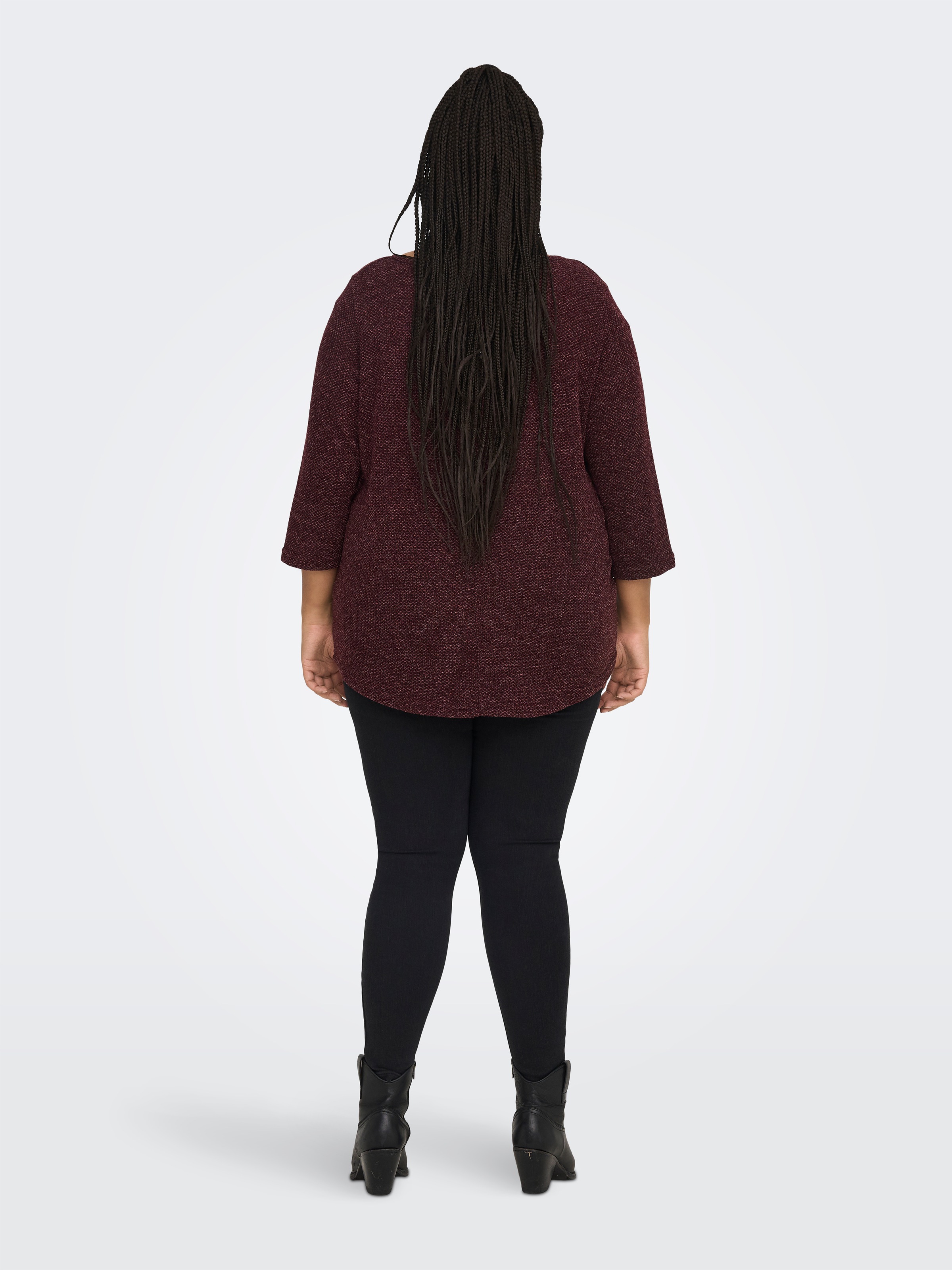 ONLY CARMAKOMA 3/4-Arm-Shirt »CARMARTHA 3/4 TOP« Kunstfaser, loose fit