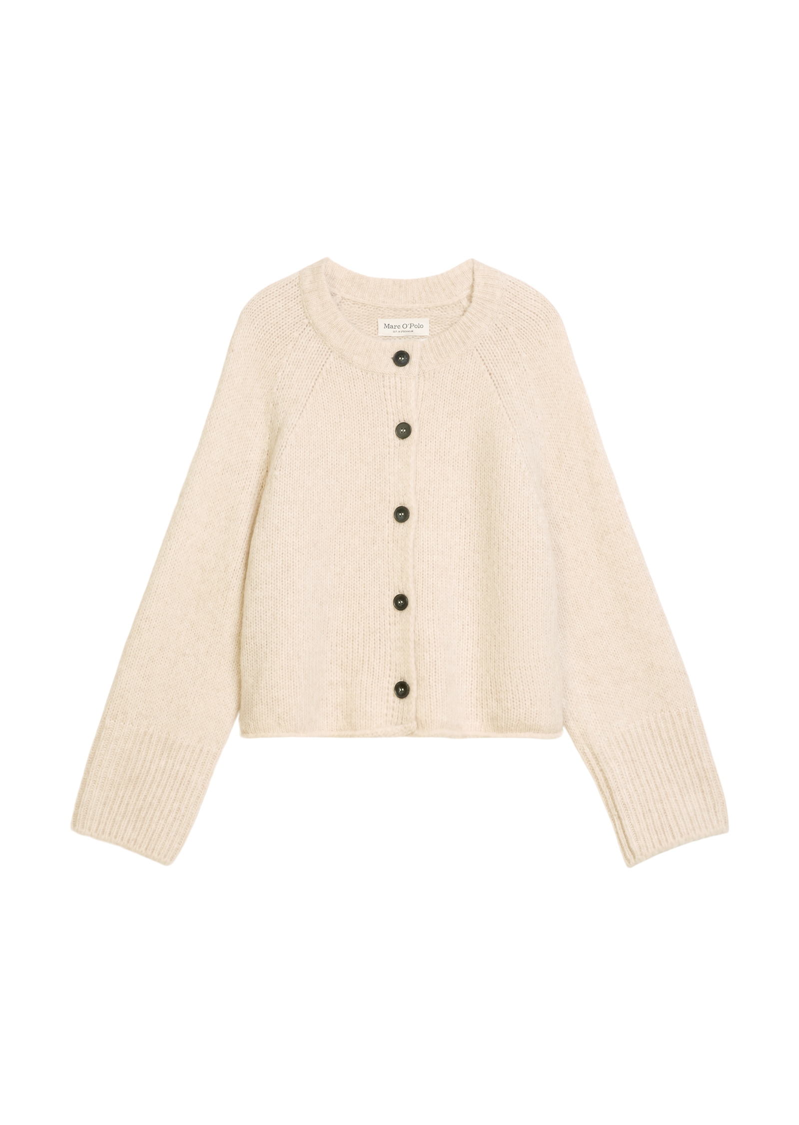 Marc O'Polo Cardigan aus softem Schurwolle-Mix, Raglanärmel, loose fit