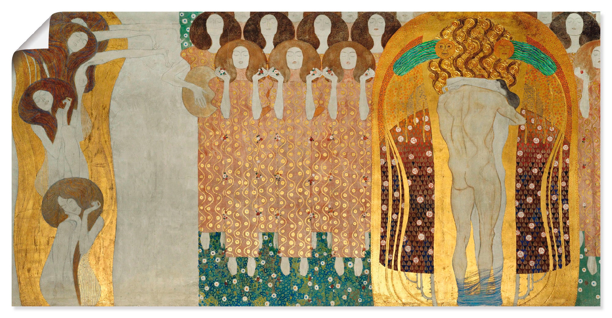 Image of Artland Wandbild "Beethovenfries" Gruppen & Familien 1 Stk. tlg. als Leinwandbild, Poster in verschied. Grössen