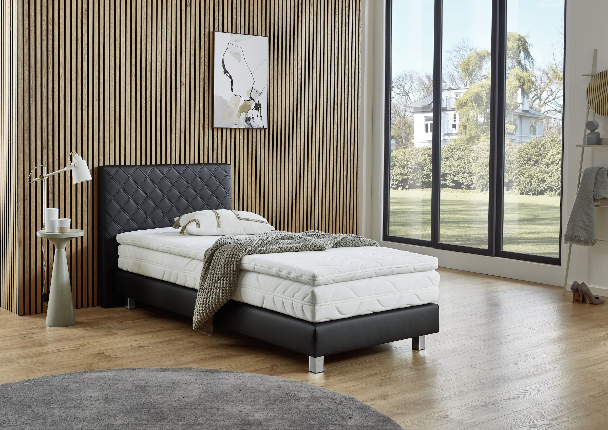 Westfalia Schlafkomfort Boxbett »Kyoto« Kunstleder,Bonnell-,Kaltschaum-&Taschenferderkern wählbar in H2,H3,H4