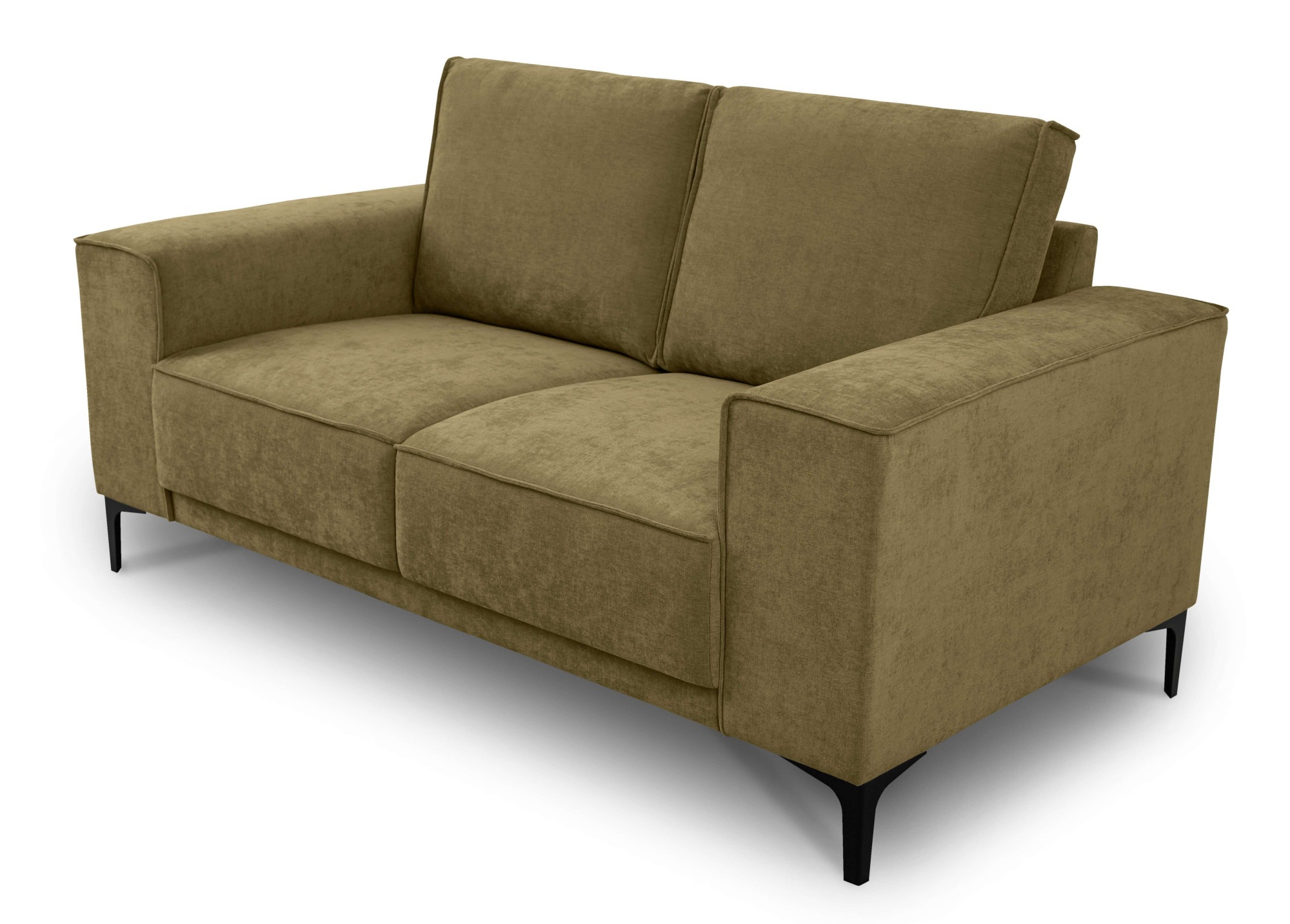 Places of Style 2-Sitzer »Kompaktsofa Oland, Struktur, Flachgewebe, Luxus-Microfaser, Boucle«, 164 cm, Wellenunterfederung, Skandi-Design, Metallfüsse