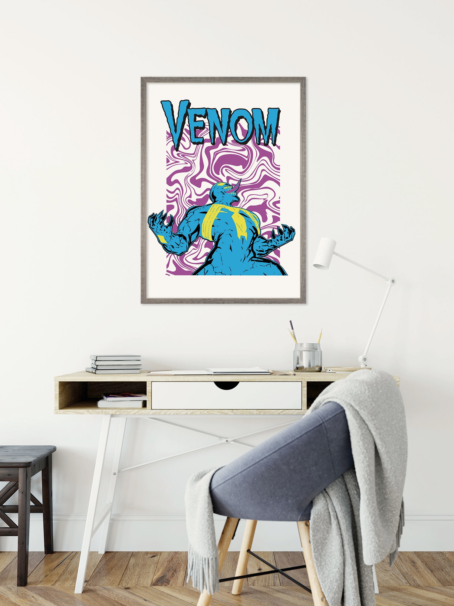 Image of Komar Wandbild "Marvel Venom Colourful Scream" Disney Set, 1 Stk. tlg. 50 x 70 cm (Breite x Höhe) - Kinderzimmer, Dekoration
