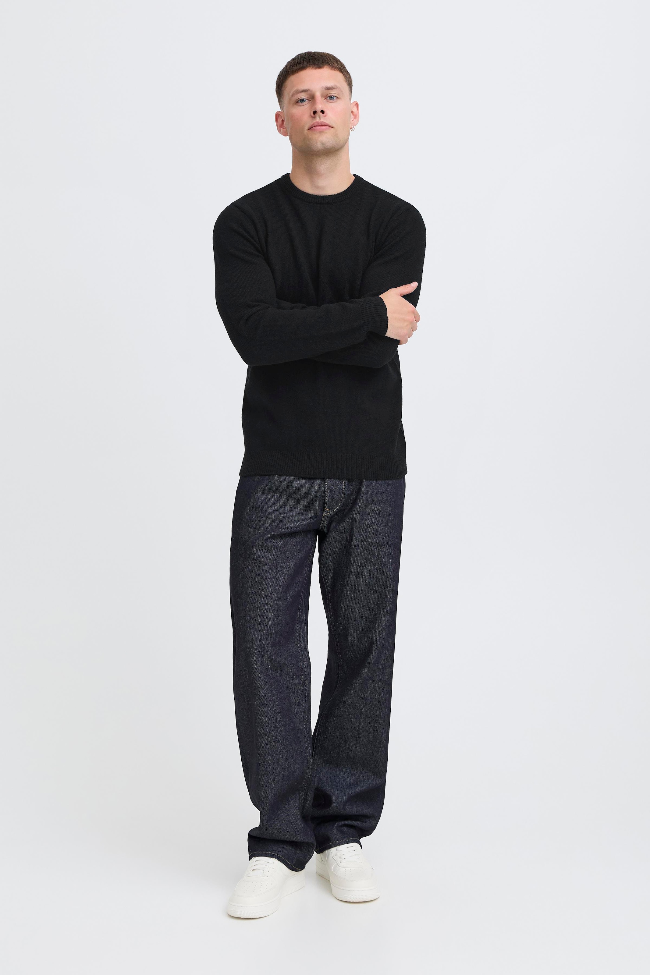 Blend Pull en tricot »BHBRANKO CREW KNIT« Mélange de laine, coupe régulière
