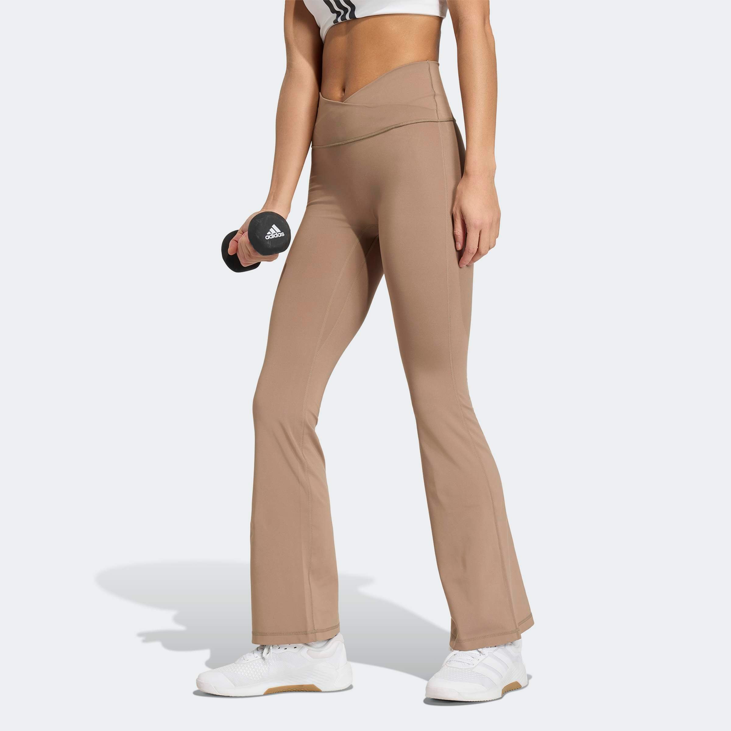 Image of adidas Performance Trainingstights "3-STREIFEN STUDIO ALL ME FLARE X-OVER LEGGINGS"