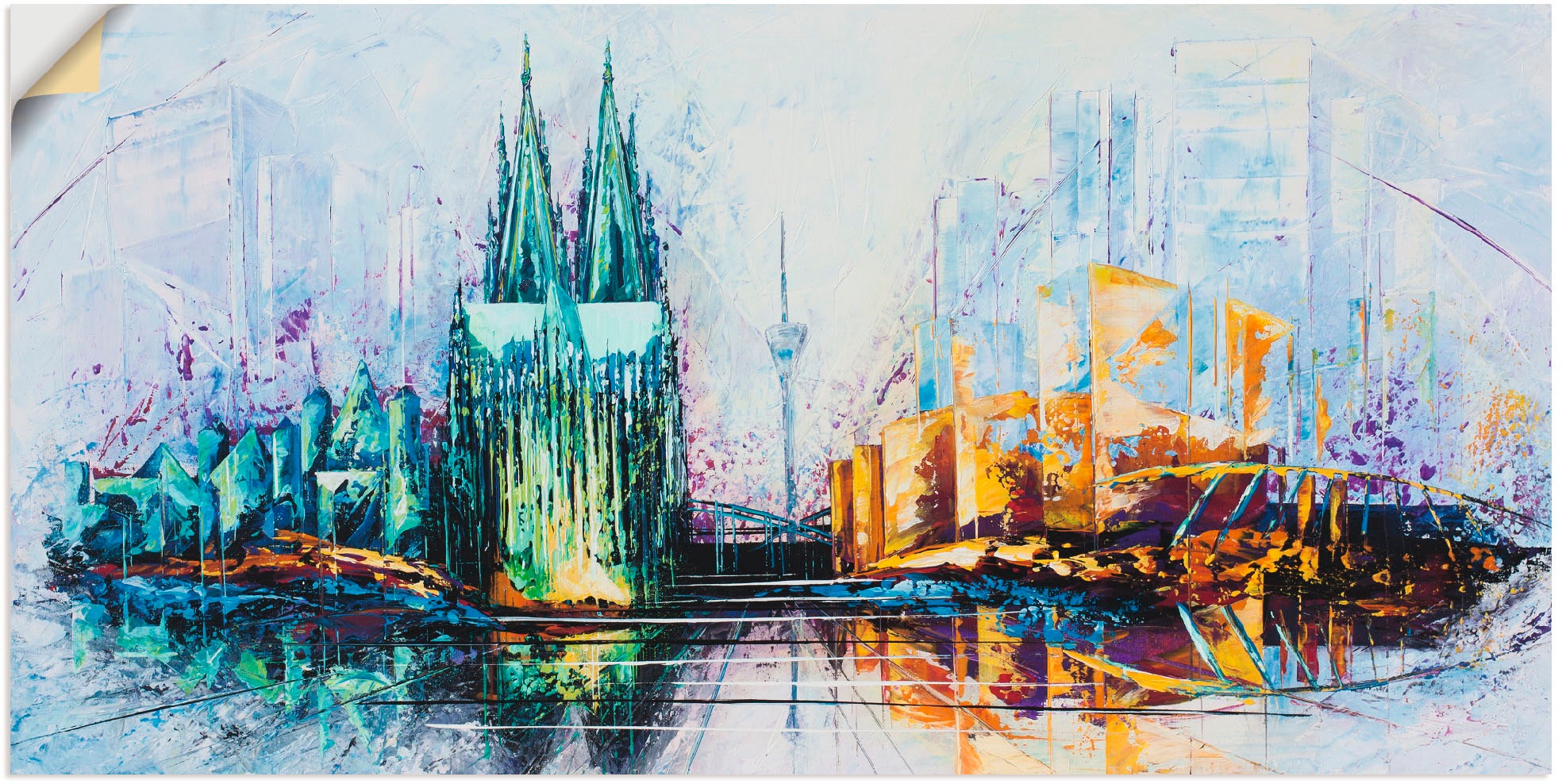 Image of Artland Wandbild »Kölner Dom Skyline 6«, Deutschland, (1 St.), in vielen Grössen & Produktarten - Alubild / Outdoorbild für den Aussenbereich, Leinwandbild, Poster, Wandaufkleber / Wandtattoo auch für Badezimmer geeignet bei Ackermann Versand Schweiz