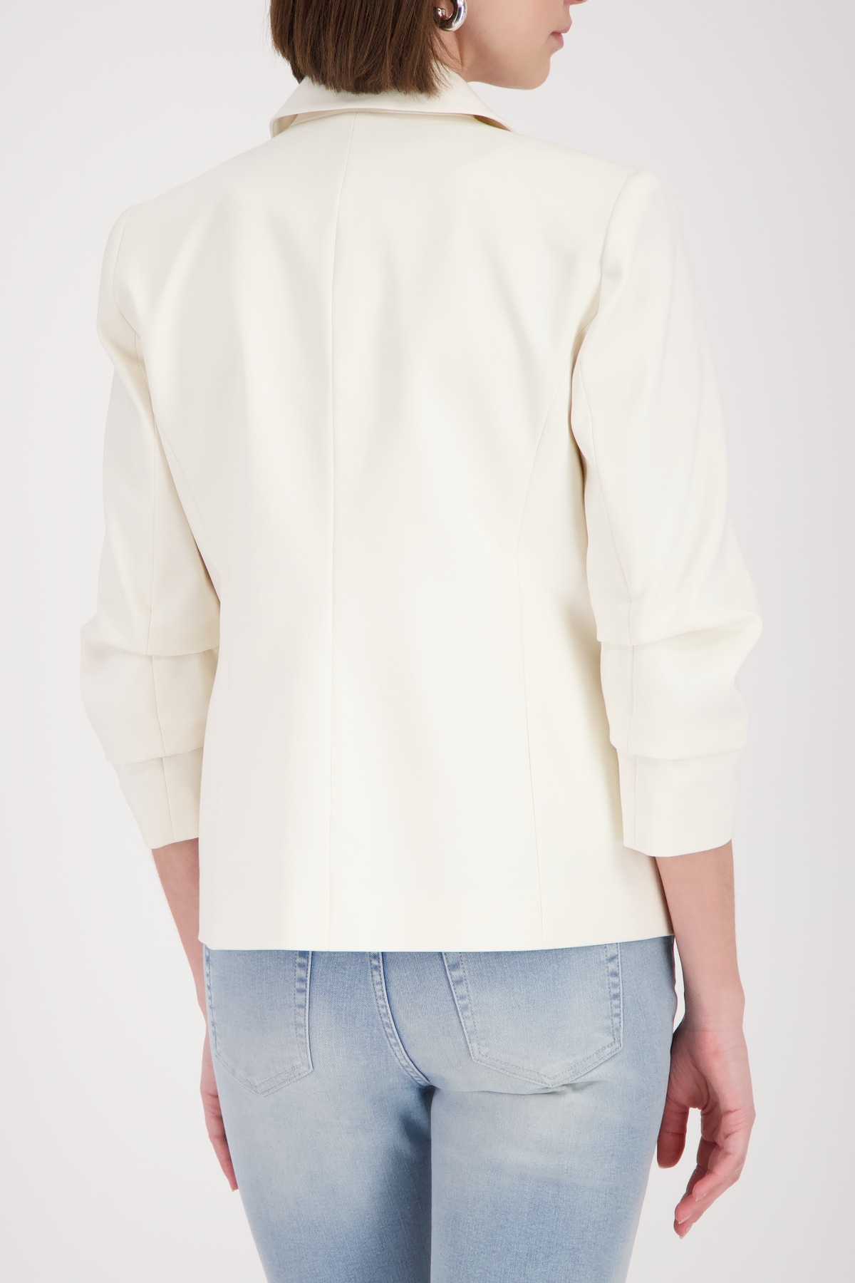 Monari Blouson »Jacke Blazer Kräuselärmel« ohne Kapuze Regular fit mit Raffungen an den Ärmeln