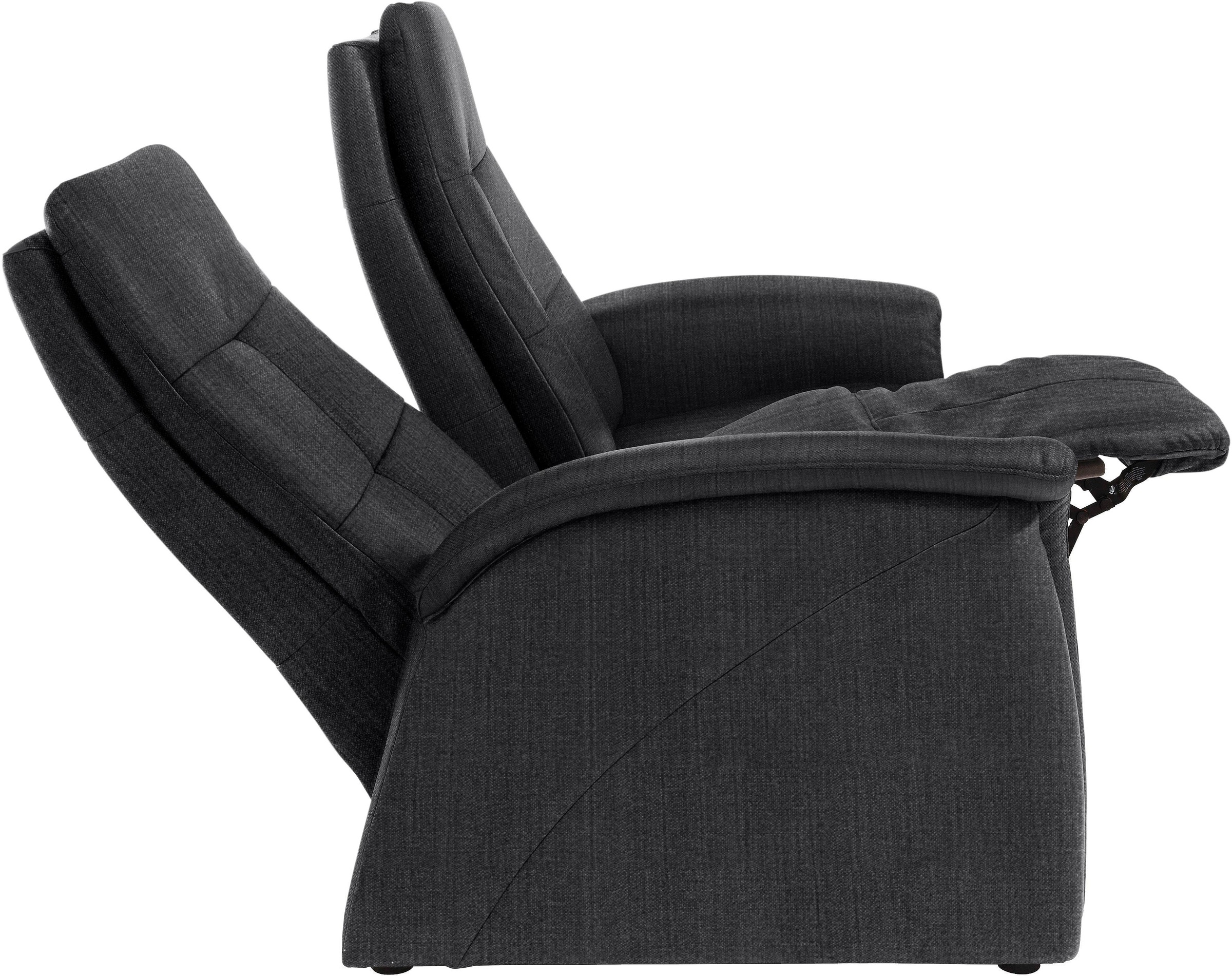 exxpo - sofa fashion Canapé »Tivoli, Kinosofa, bequem und komfortabel durch die Relaxfunktion« (2-sitzig), schmale Armlehnen