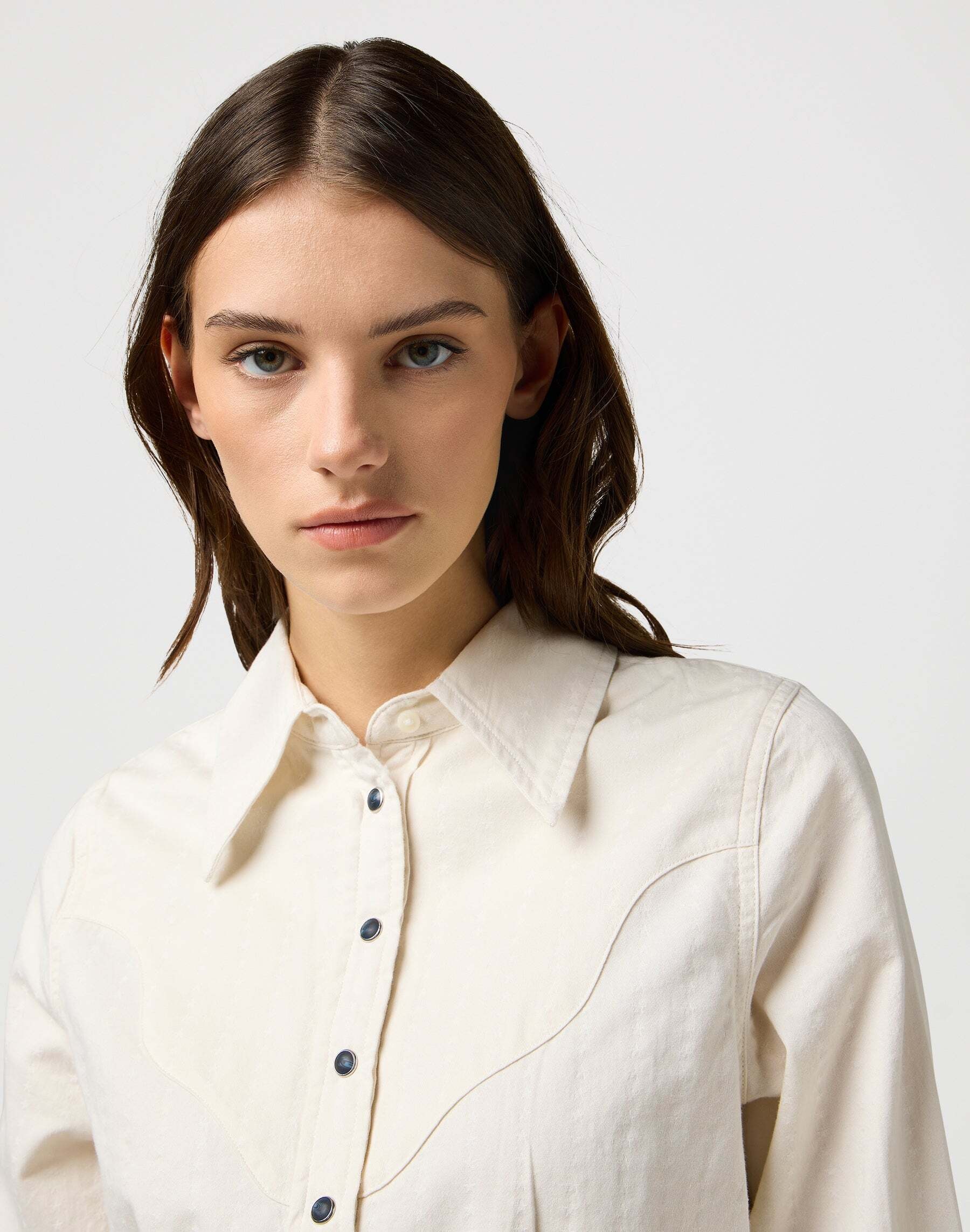 Wrangler Langarmbluse »WRANGLER Langarmhemd Femme Peplum Shirt«
