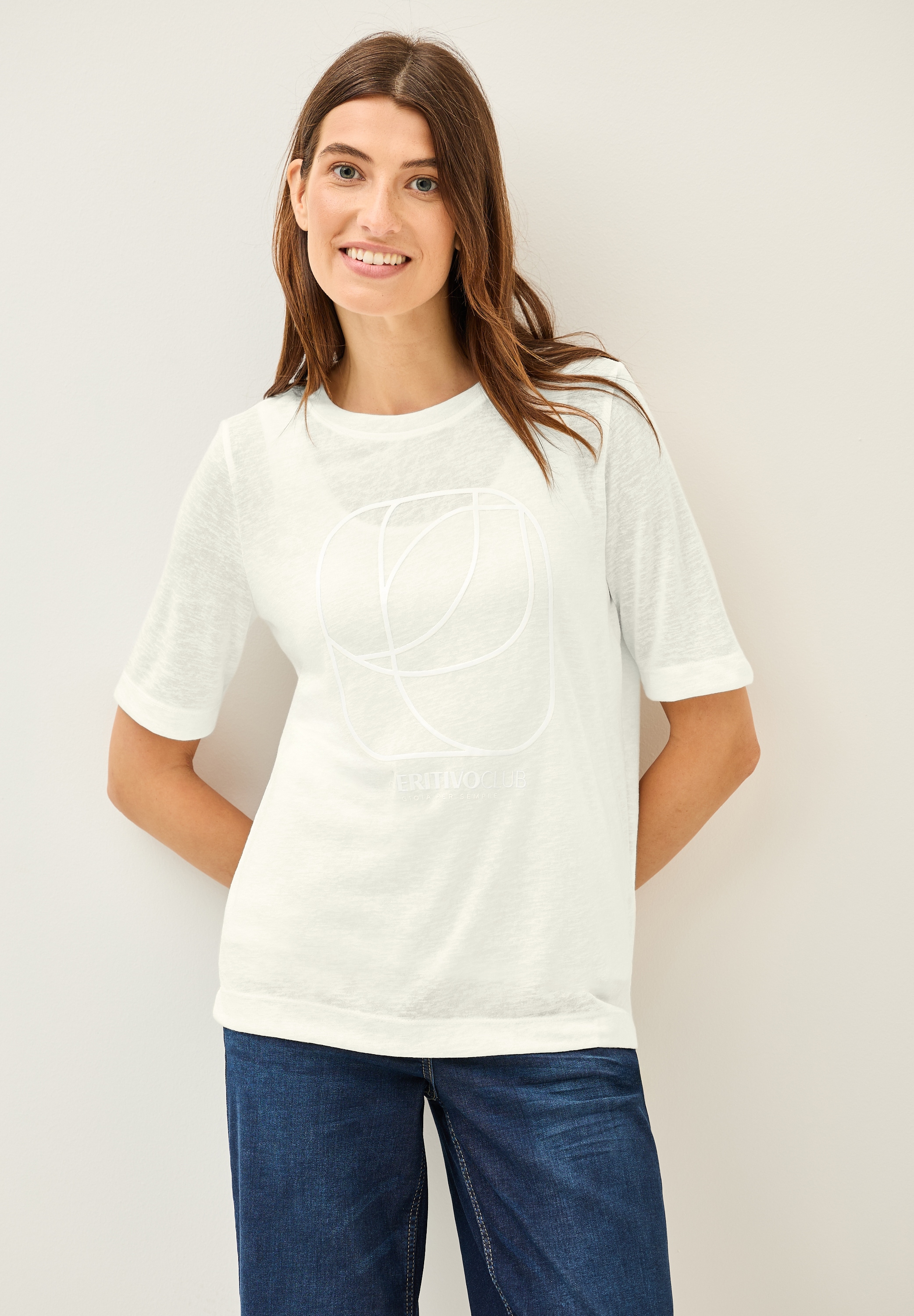 Image of Cecil T-Shirt mit tonalem Print