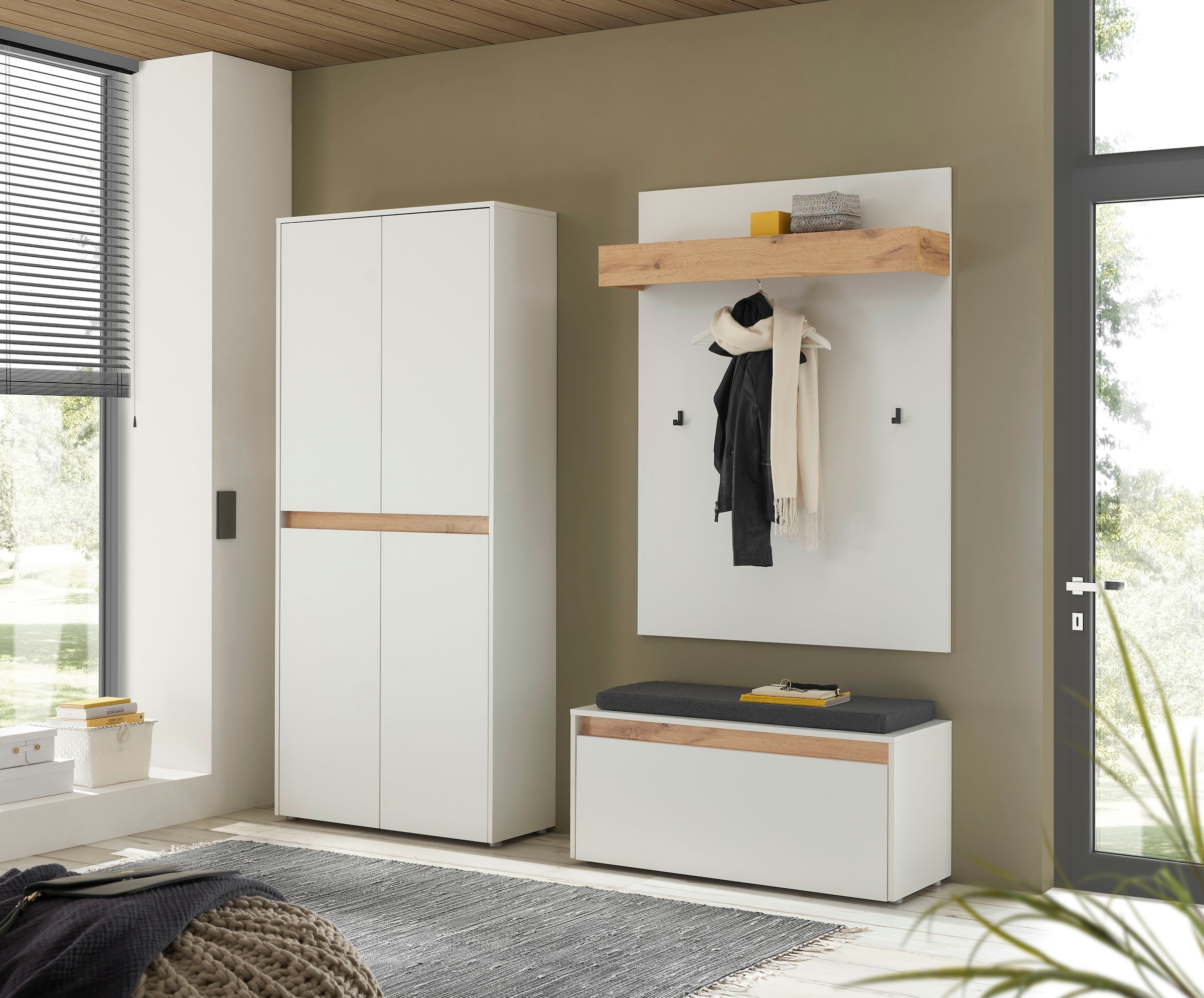 INOSIGN Garderoben-Set »City/Giron, moderne Garderobe, viel Stauraum, ca. 40 Schuhe« Set, 3 Stk. tlg.