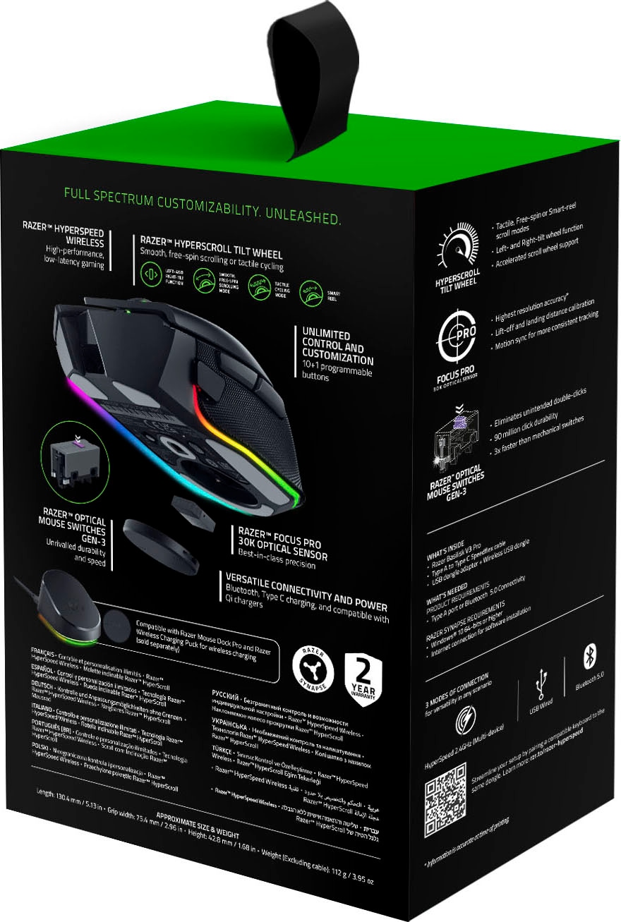 RAZER Souris de jeu »Basilisk V3 Pro«