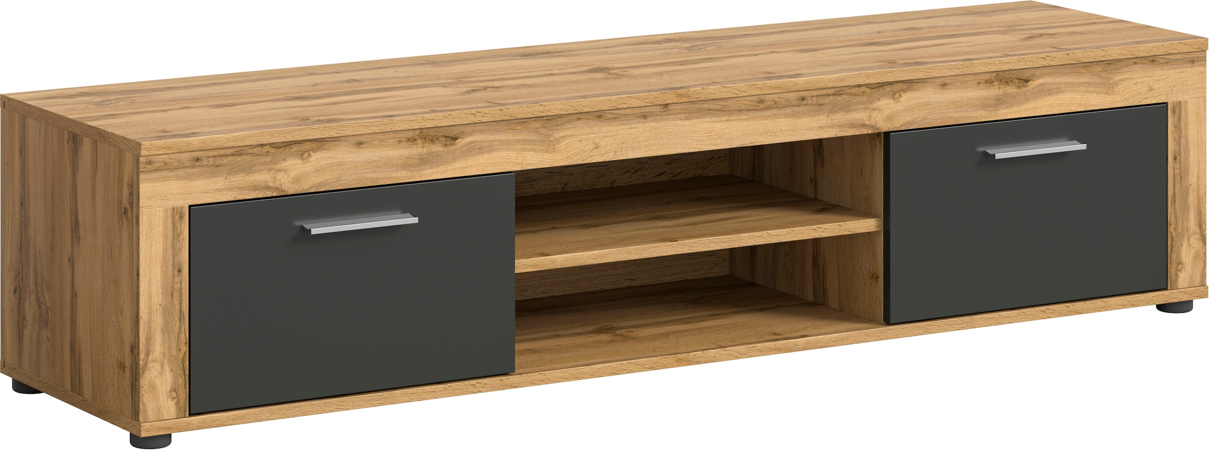 Image of Home affaire Lowboard "AOSTA, Breite 160 cm, 2 Klappen, 2 offene Fächer" in verschiedenen Farbausführungen, individuell kombinierbar, TV-Board, Mediaboard, TV-Möbel, TV-Lowboard, Fernsehschrank, Sideboard