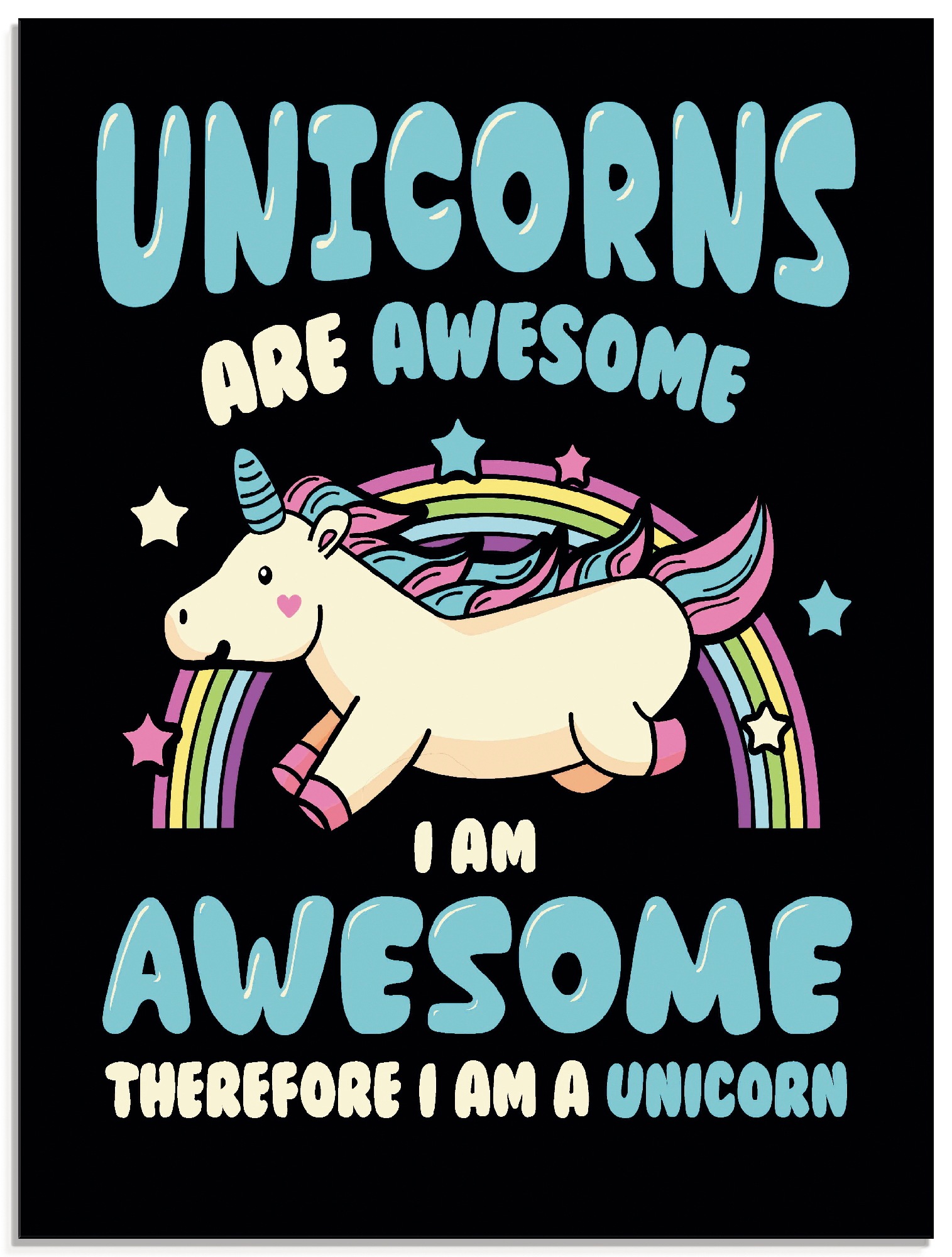 Image of Artland Glasbild »Einhorn Spruch«, Humor, (1 St.) bei Ackermann Versand Schweiz