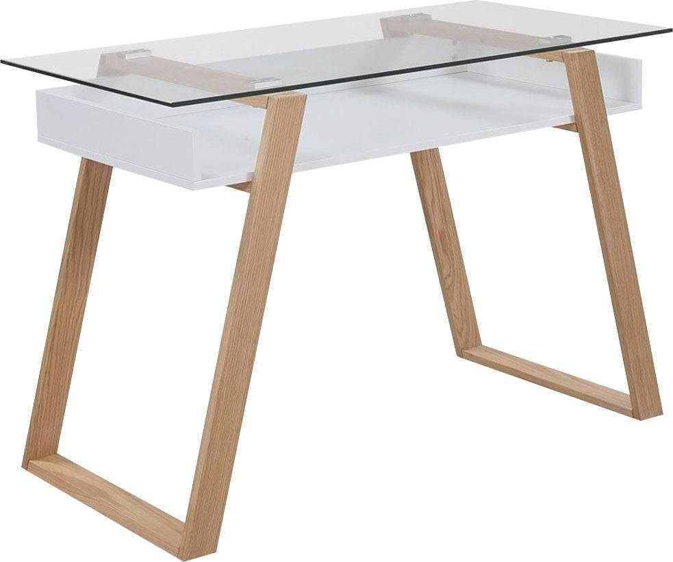 Image of SalesFever Schreibtisch "Falun - Arbeitsplatz Deluxe: Der Laptop-Tisch" Eleganz trifft Funktion: Mit Glasplatte