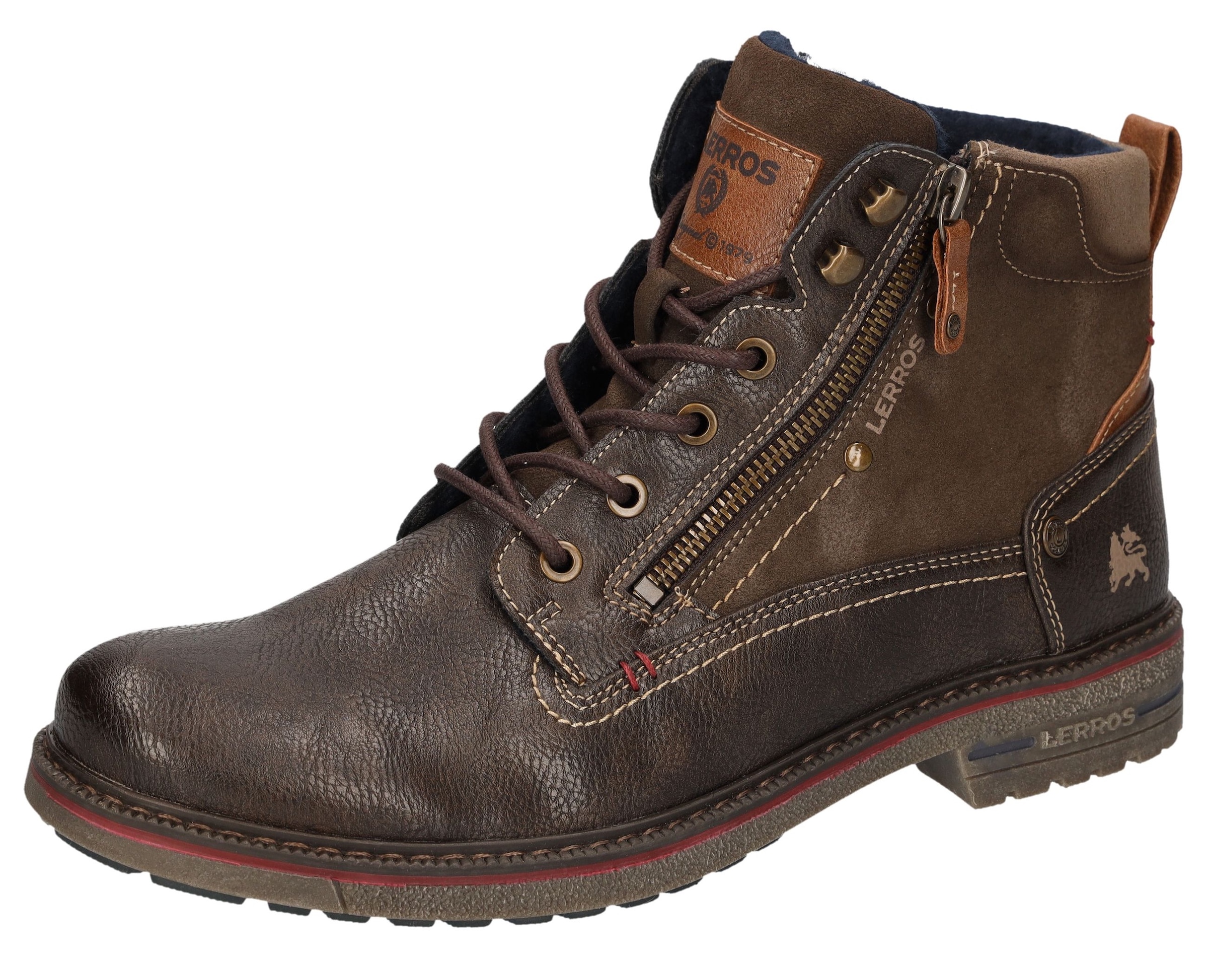 Image of LERROS Schnürboots Schnürboots, mit seitlichem Reissverschluss