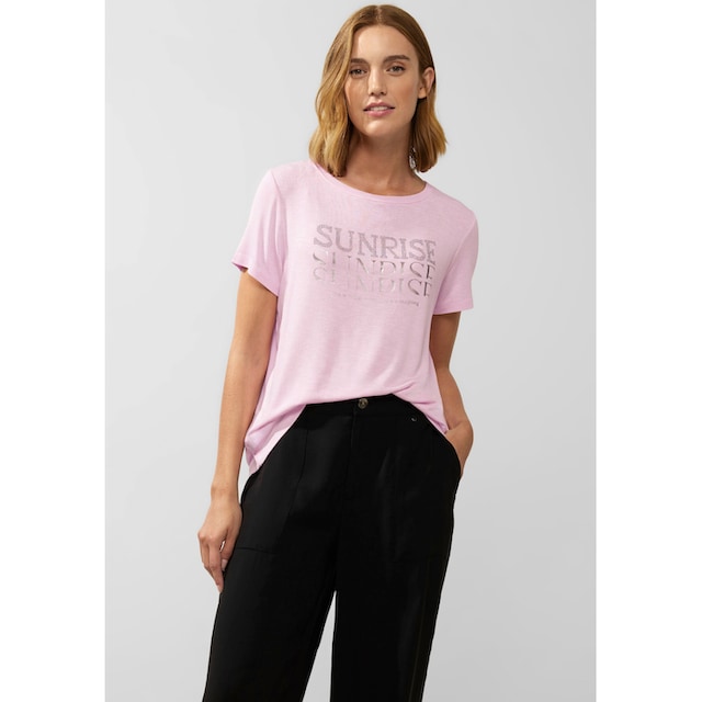 ♕ STREET ONE T-Shirt, mit Strasssteinen versandkostenfrei bestellen