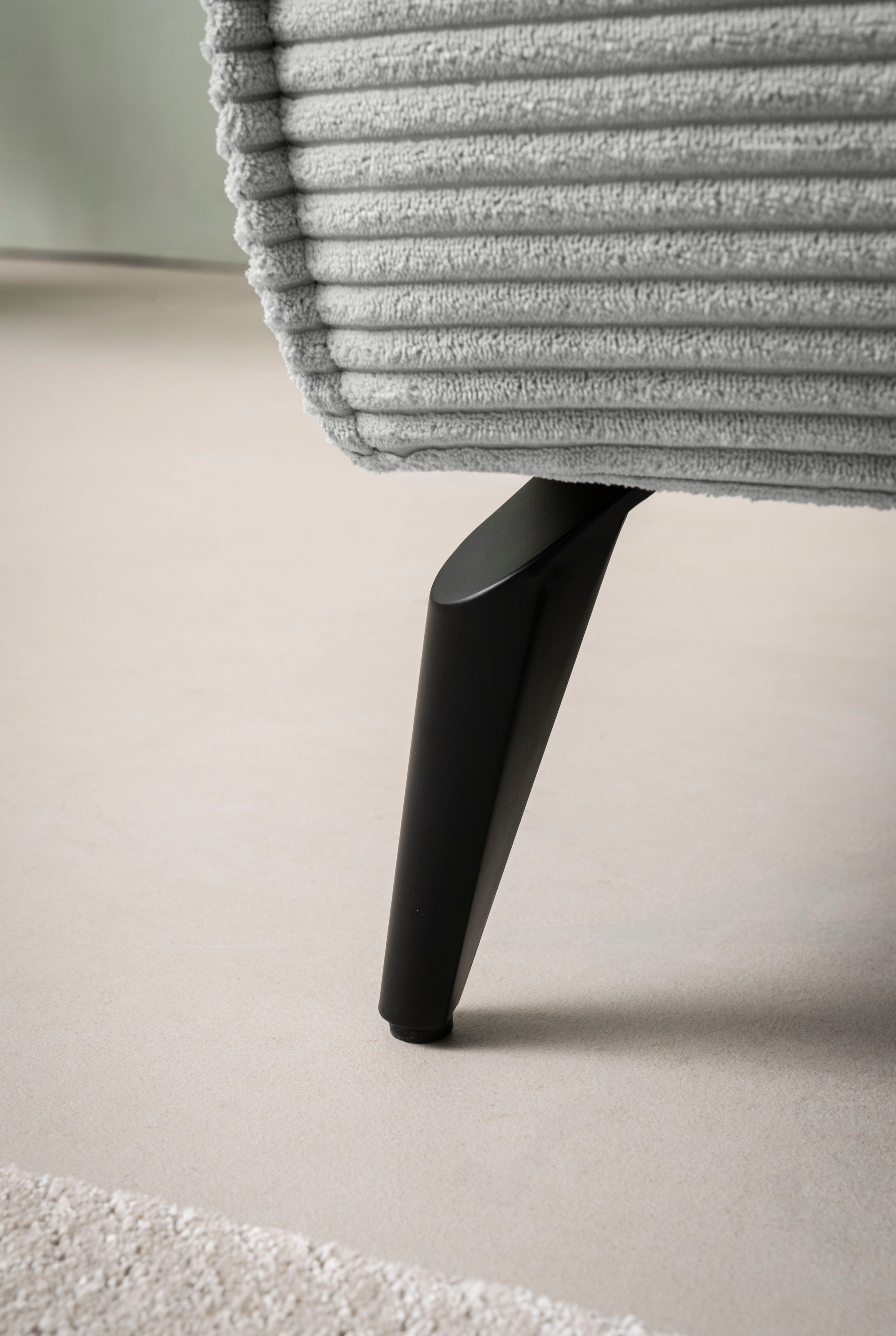andas Hocker »TVINNU, mit Kedernaht in Cord«, zur Serie TVINNU, gemütlicher Sitzkomfort, rechteckig, schwarze Füsse
