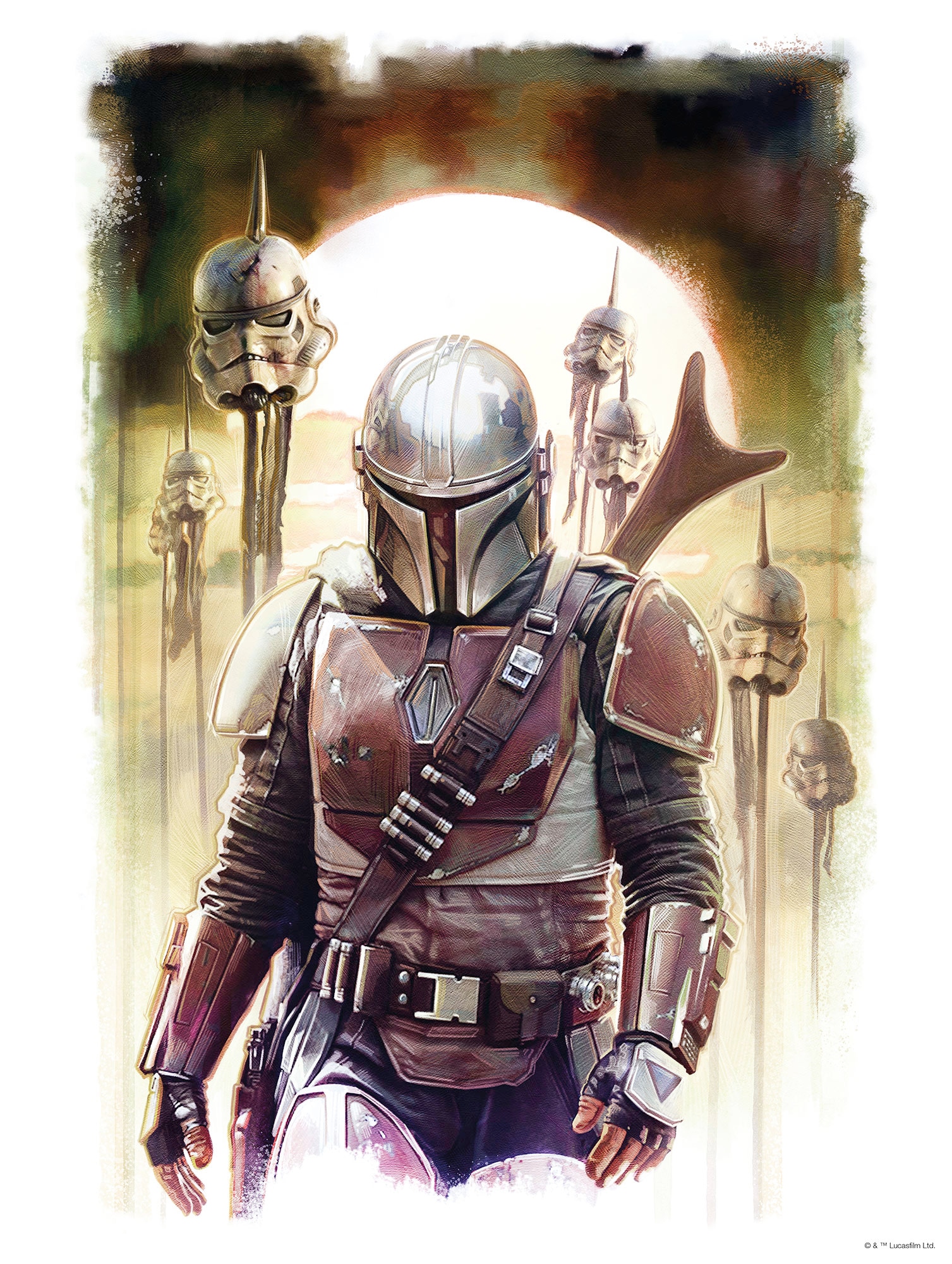 Image of Komar Bild "Mandalorian Impaler" Disney Star Wars 1 Stk. tlg. Wandbild zur Dekoration im Kinderzimmer - ohne Rahmen