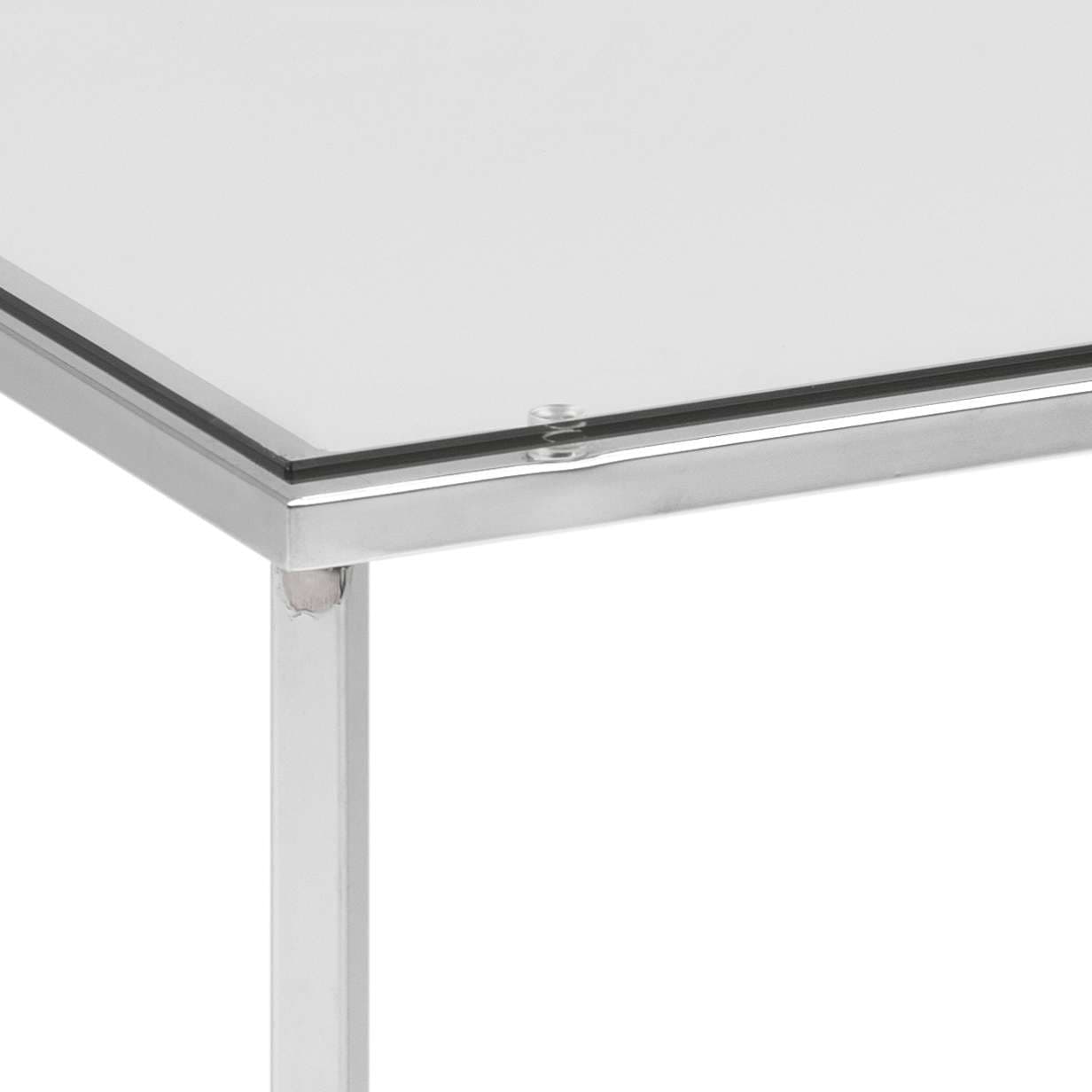 ACTONA GROUP Couchtisch »Cross« Beistelltisch, gehärtetem Klarglas, Stahlgestell, B: 50 cm