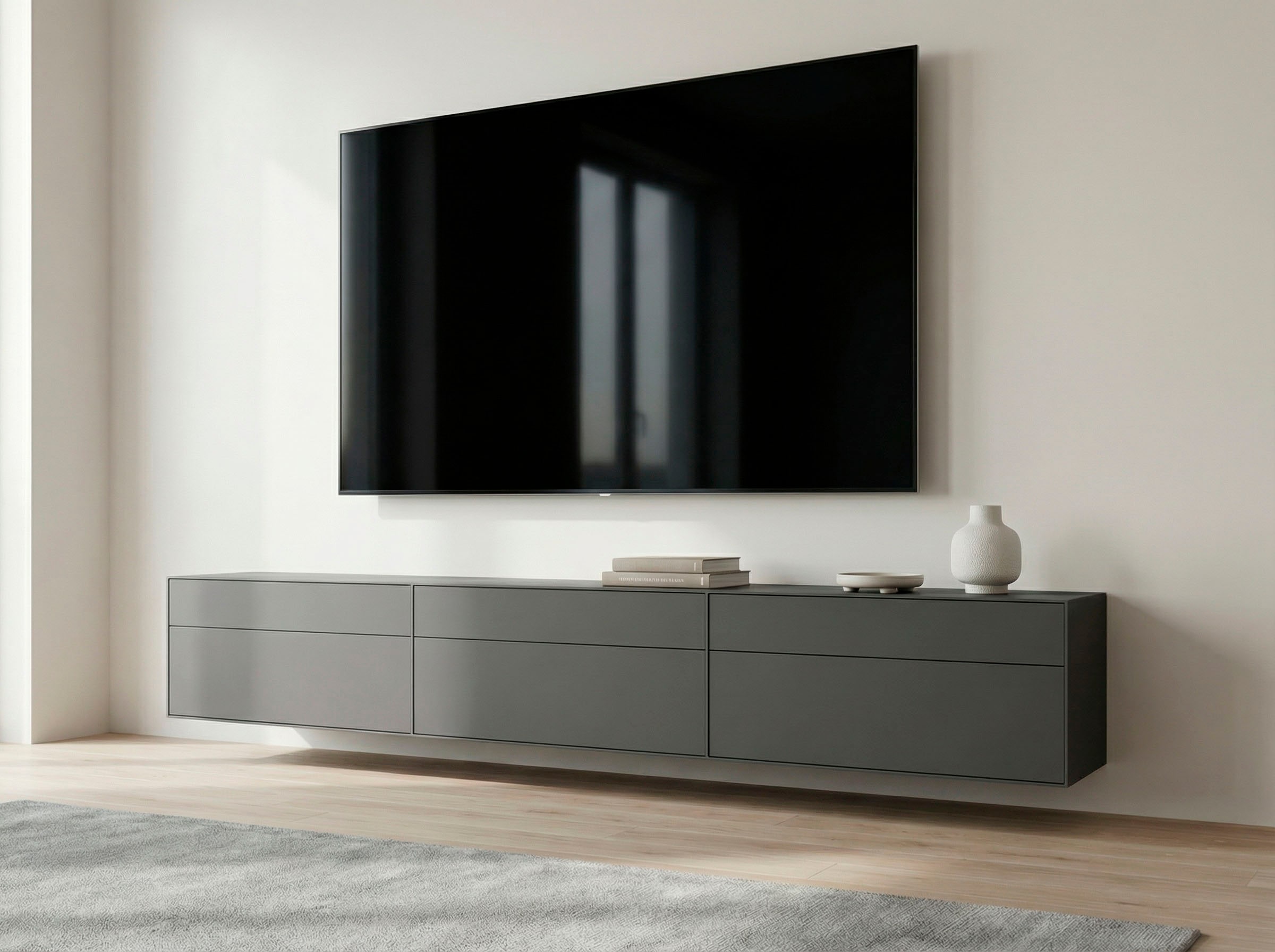 Image of LeGer Home by Lena Gercke Lowboard "Essentials, TV-Board, TV-Kommode, TV-Schrank, TV-Möbel" 3 Stk. tlg. Breite: 333 cm, UV lackiert, Push-to-open-Funktion