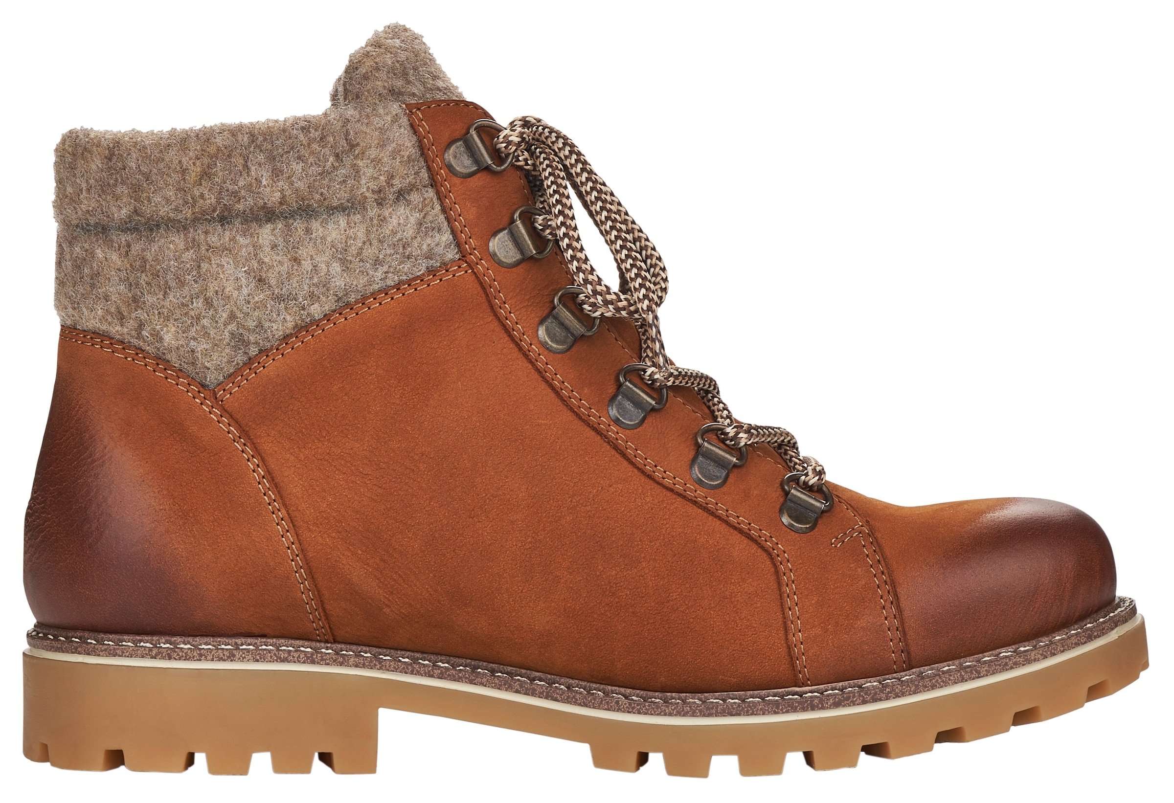 Remonte Winterboots, Blockabsatz, Outdoorschuh, Schnürschuh im trendigen Bergsteiger-Look