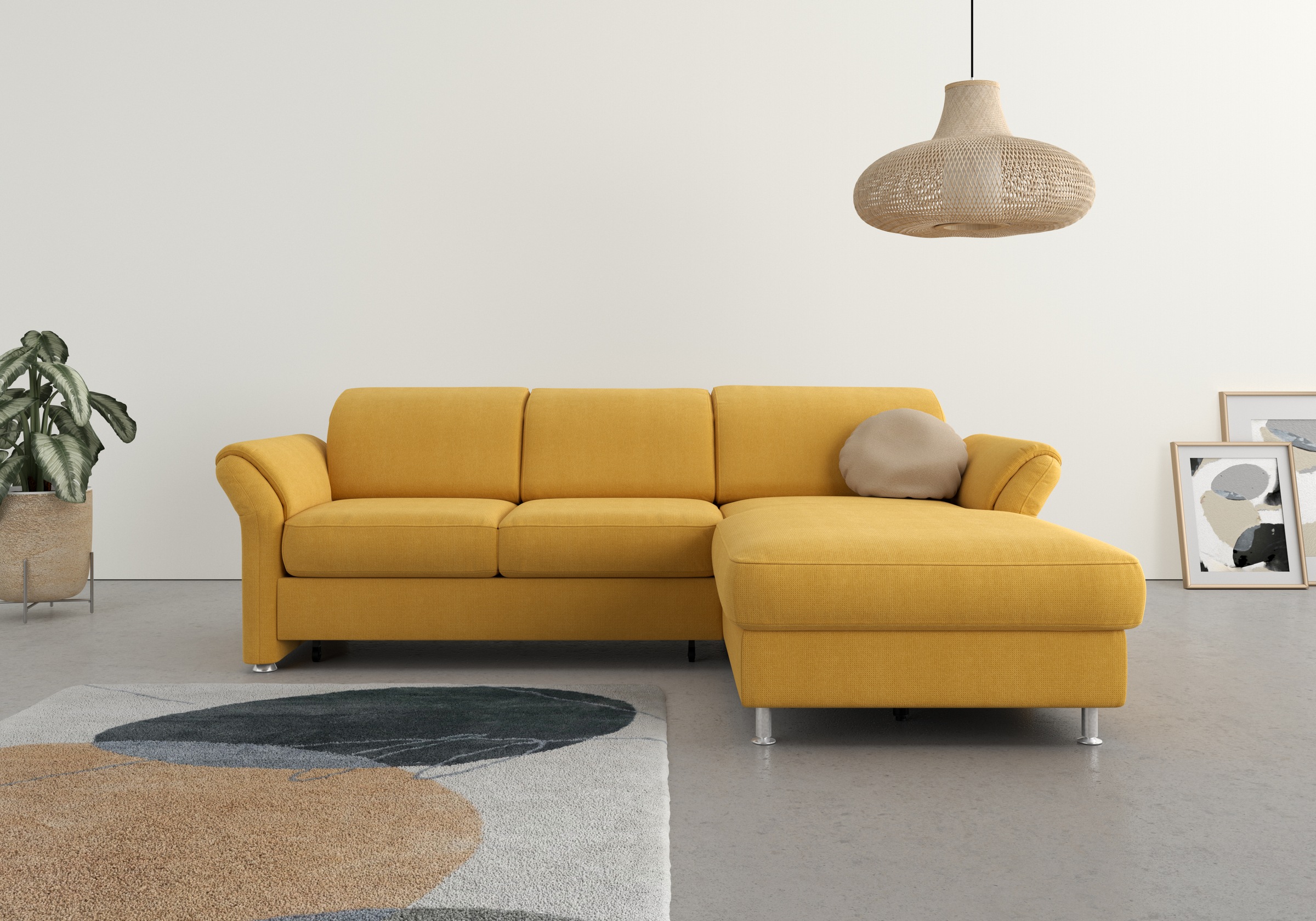 sit&more Ecksofa »Apulia L-Form«, wahlweise Bettfunktion, Bettkasten und Kopf- und Armteilverstellung