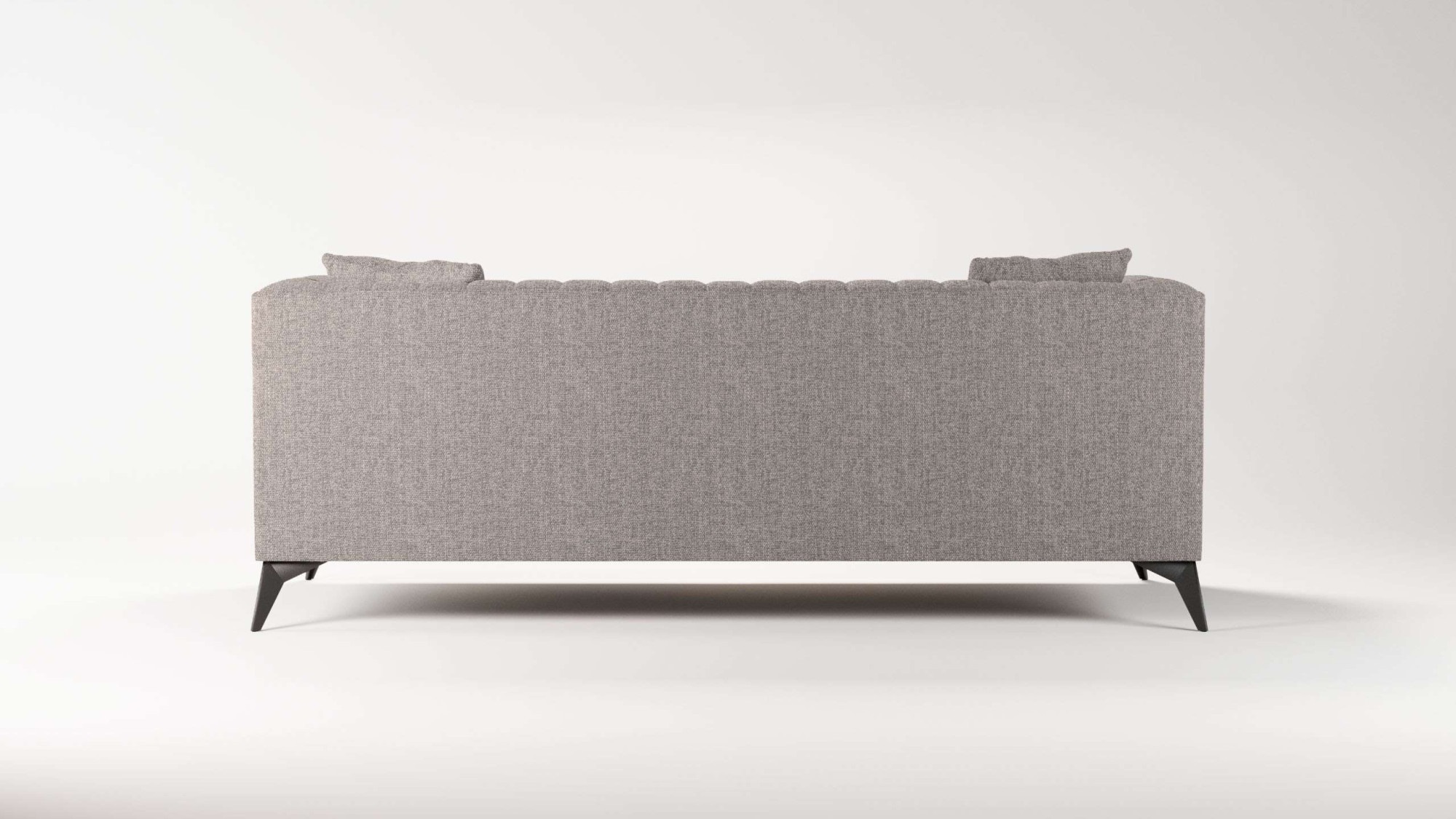 Places of Style 3-Sitzer »MATTHEW elegantes Designsofa, Masse B/T/H: 201/86/74 cm«, feine Steppung im Rückenbereich, lose Sitzkissen, incl. Zierkissen