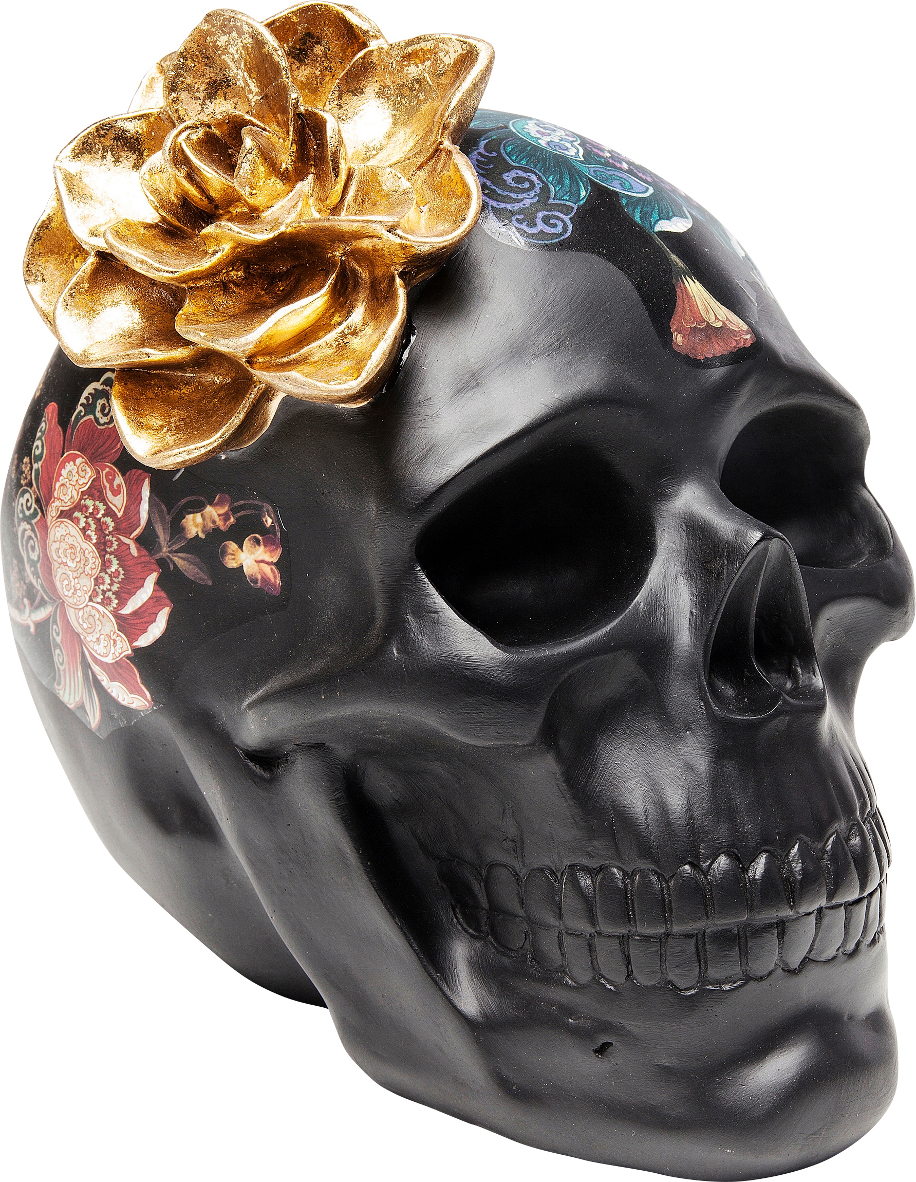 Image of Kare Design Dekoobjekt "Flower Skull 22cm"