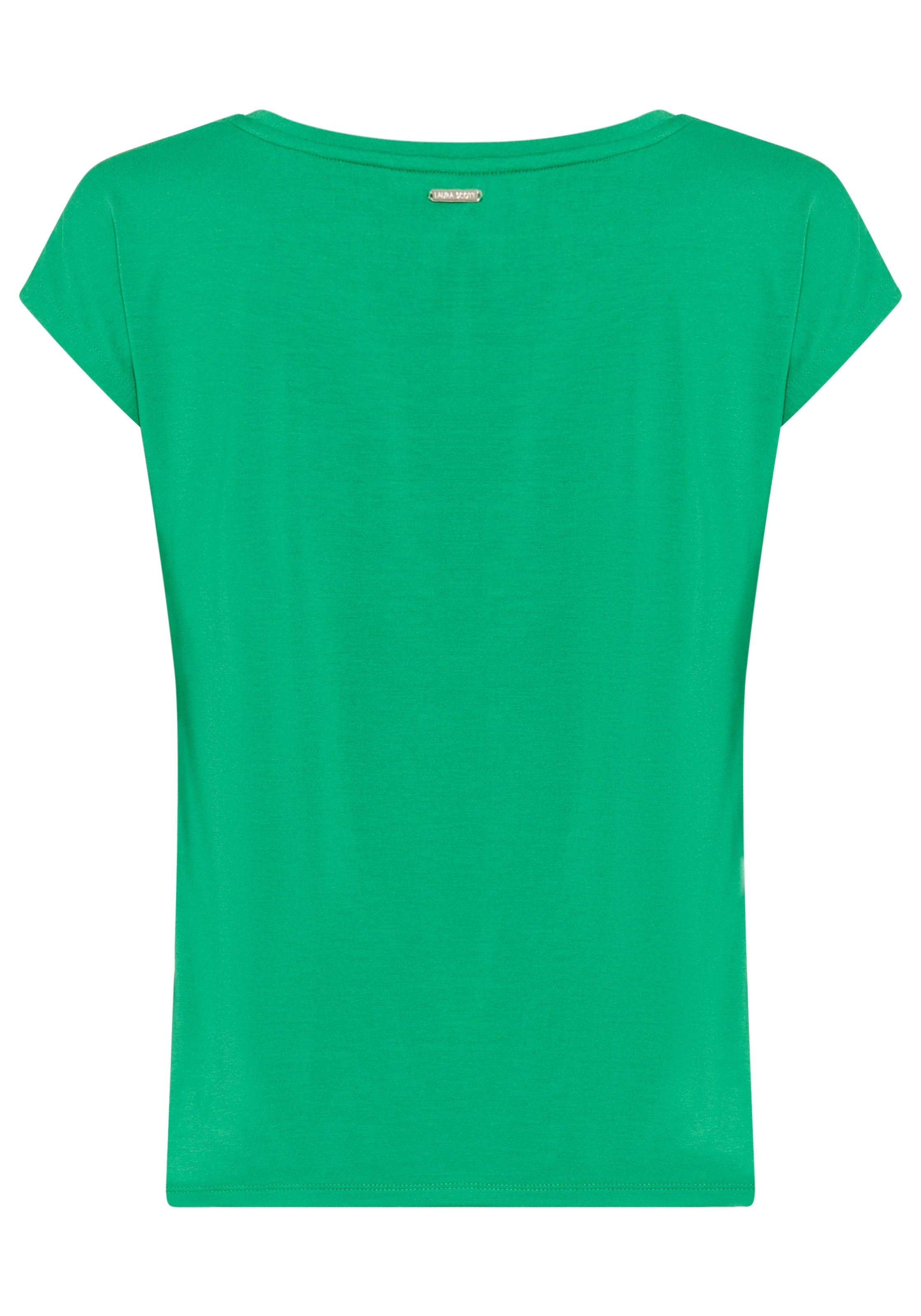 Laura Scott Chemisier à chemise »im Materialmix mit Satin, verschiedene Muster für jeden Geschmack,« style féminin, col rond, coupe ample