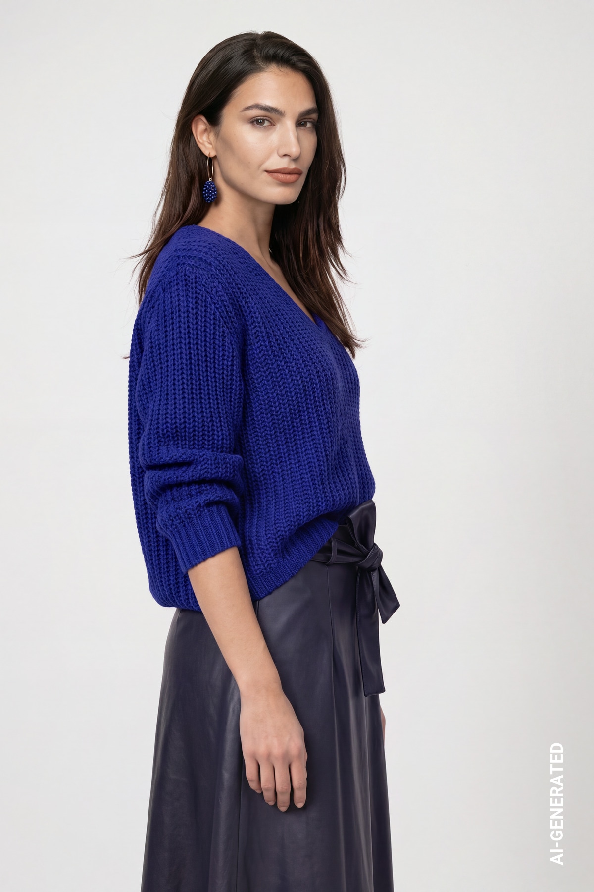 Monari Strickpullover »Pullover Chenille« Regular fit mit V-Ausschnitt