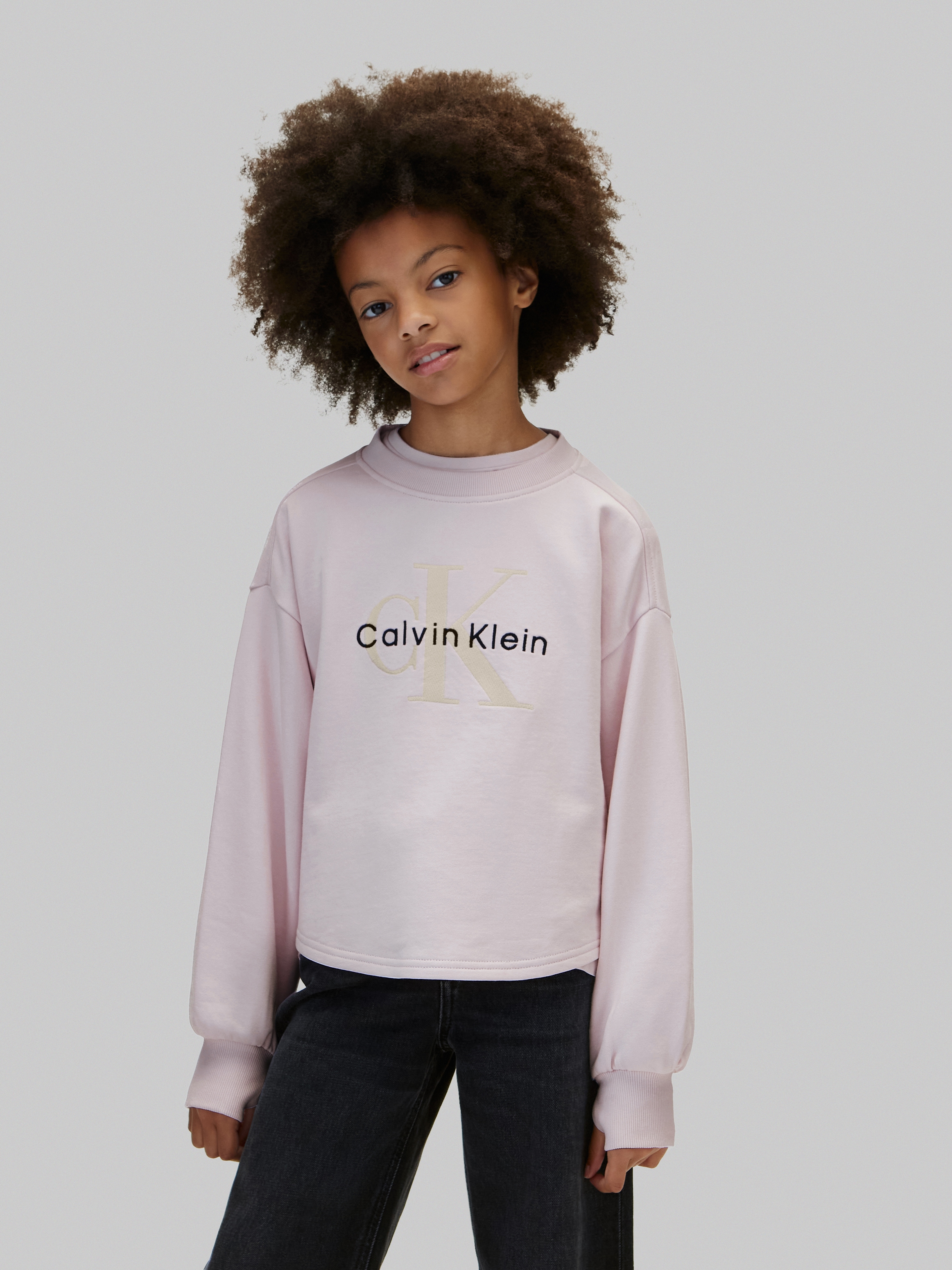 Image of Calvin Klein Sweatshirt "MONOLOGO EMBRO CN SWEATSHIRT", Regular fit, Logoschriftzug