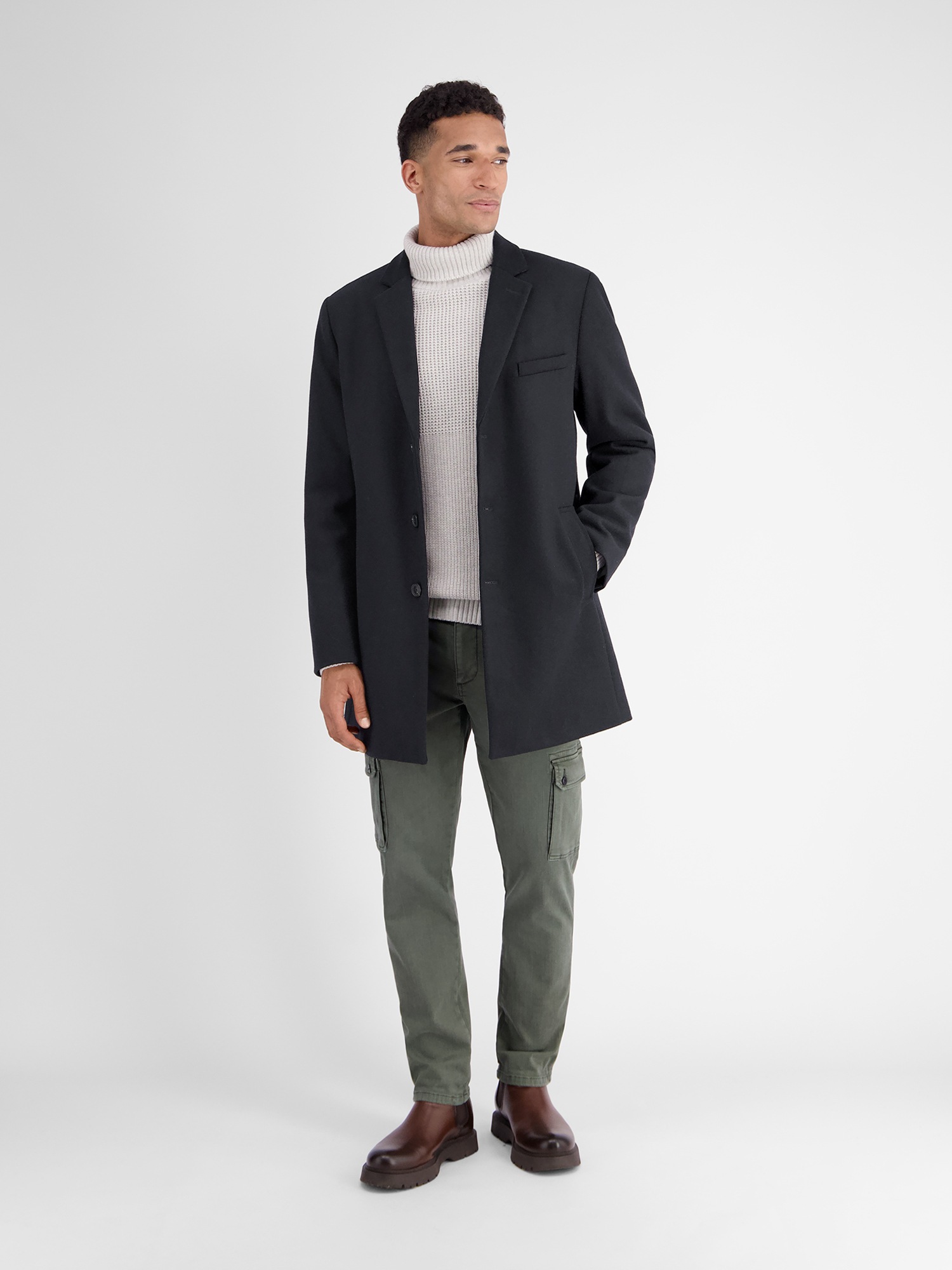 LERROS Wollmantel »LERROS Eleganter Mantel mit Reverskragen und Wollanteil« Keine Angabe