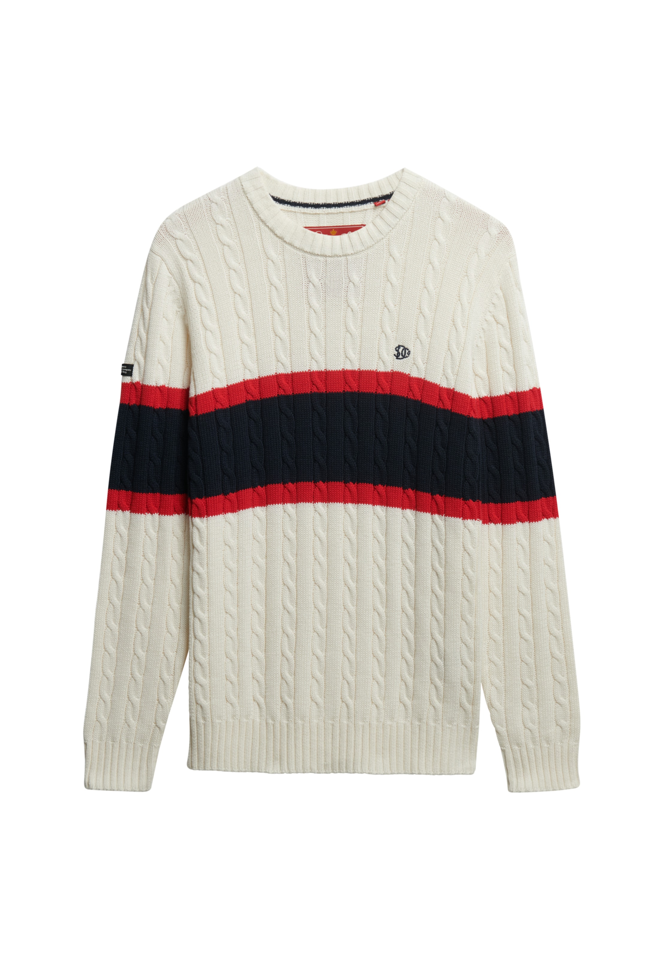 Superdry Strickpullover »Cotton Stripe Cable Jumper«