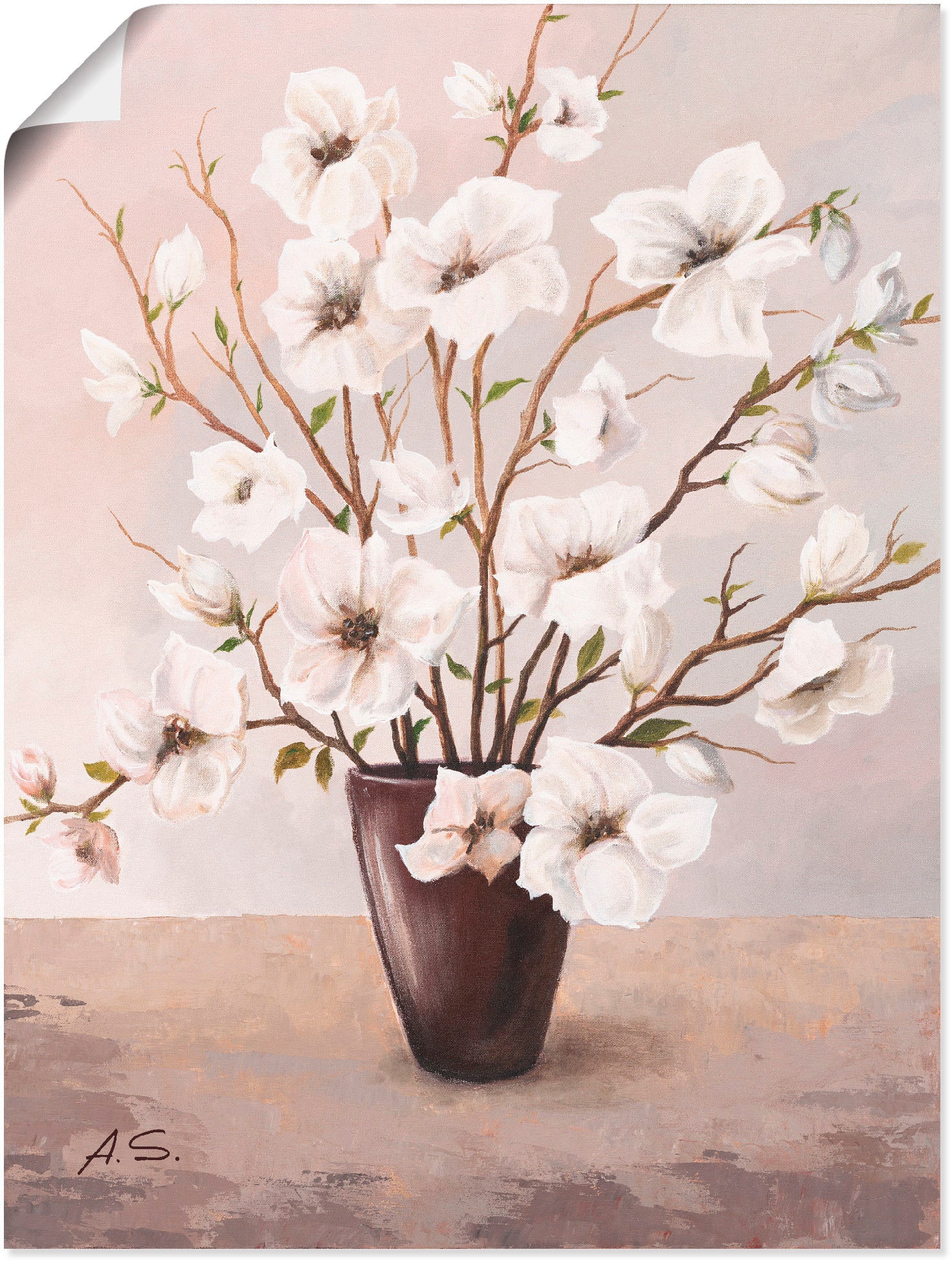 Image of Artland Wandbild "Magnolien" Blumen 1 Stk. tlg. als Leinwandbild, Poster in verschied. Grössen