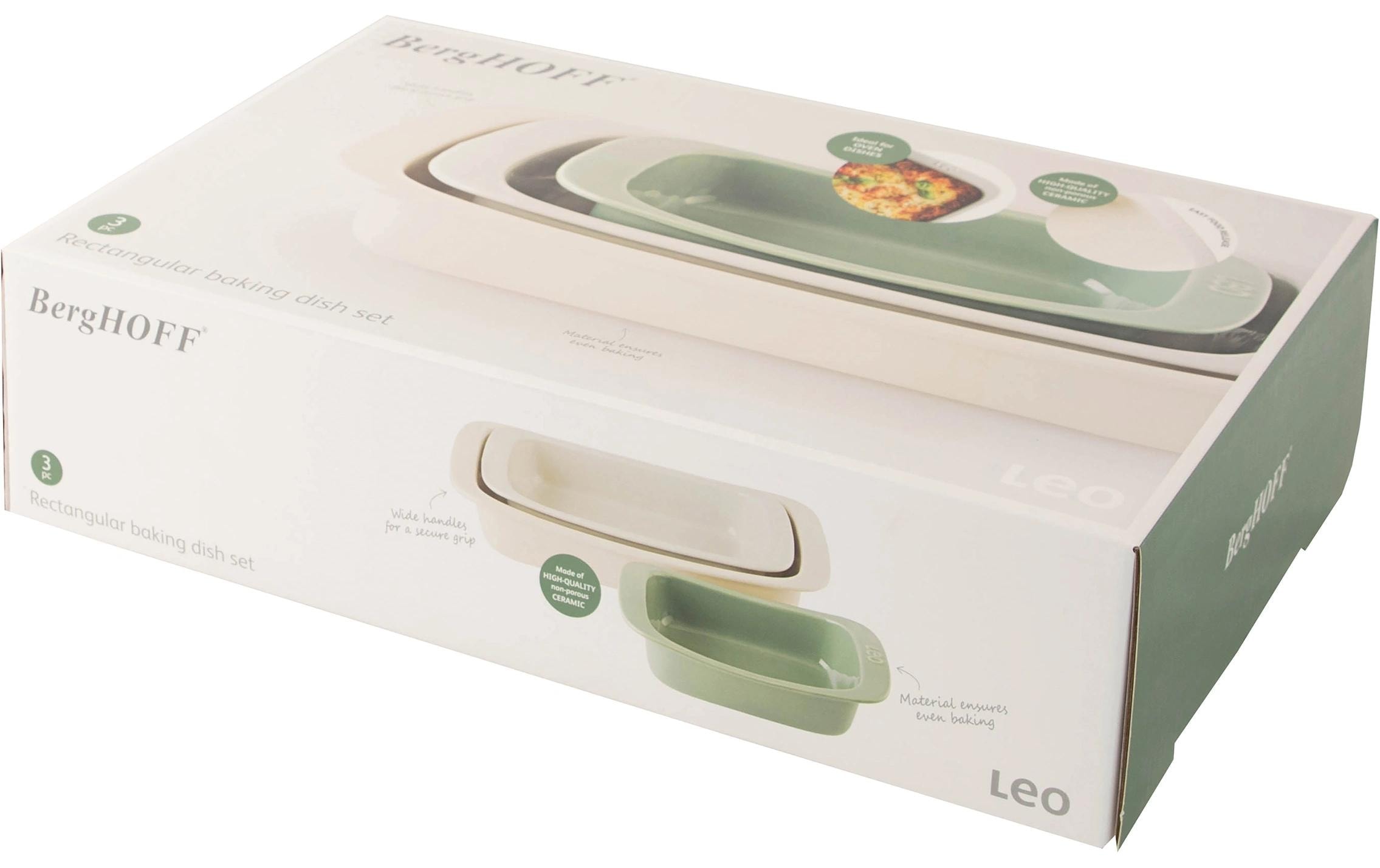 BergHOFF Auflaufform »Leo Balance, 3 Stück, Eckig« 3 Stk. tlg.