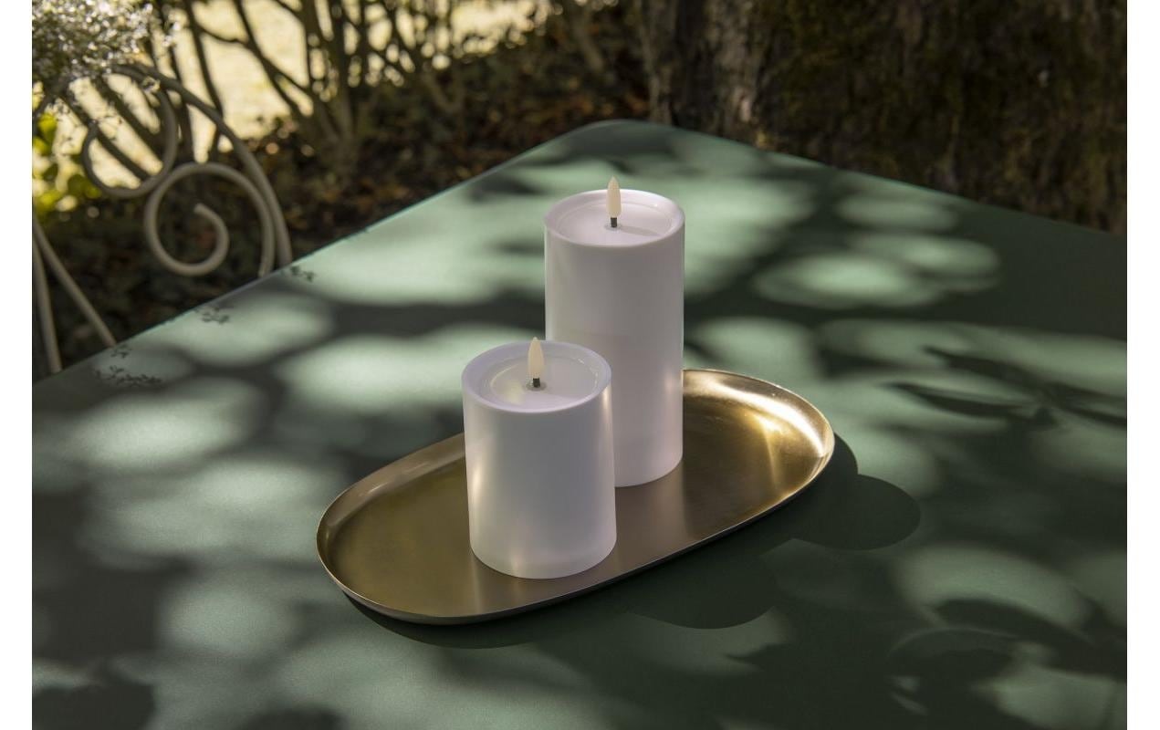 STT LED-Kerze »Set 2 Stück 10 und 15 cm« Solar-Kerzen-Set für drinnen und draussen