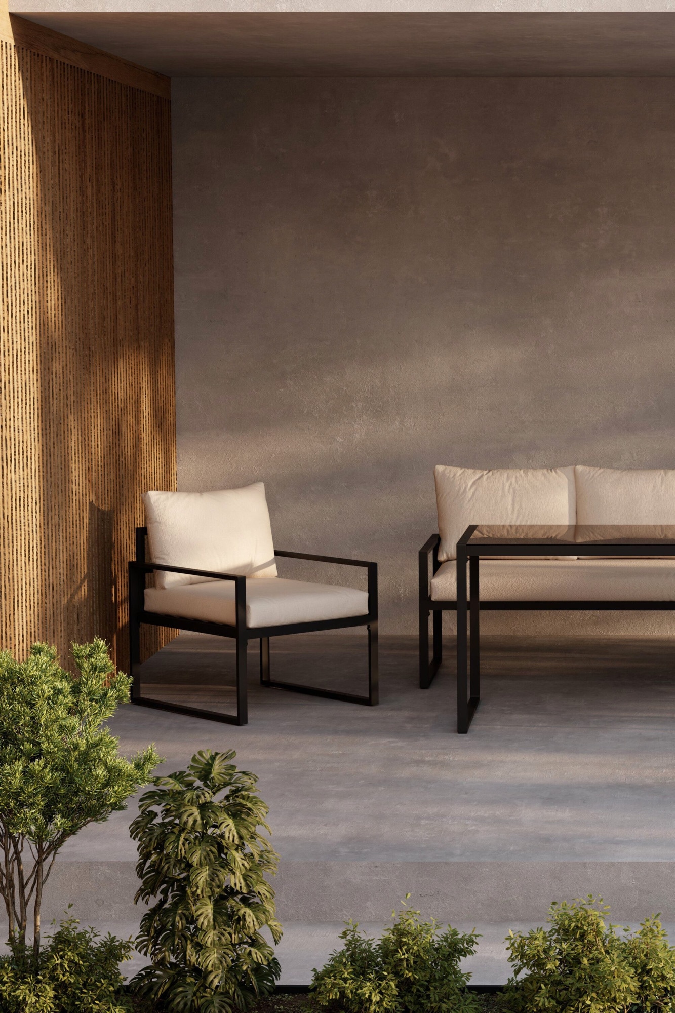 Venture Home Ensemble salon de jardin »Catania, grosszügiges Outdoor-Set für hohen Sitzkomfort« 4 tlg. Loungemöbel mit Stoffbezug, angenehm, weich