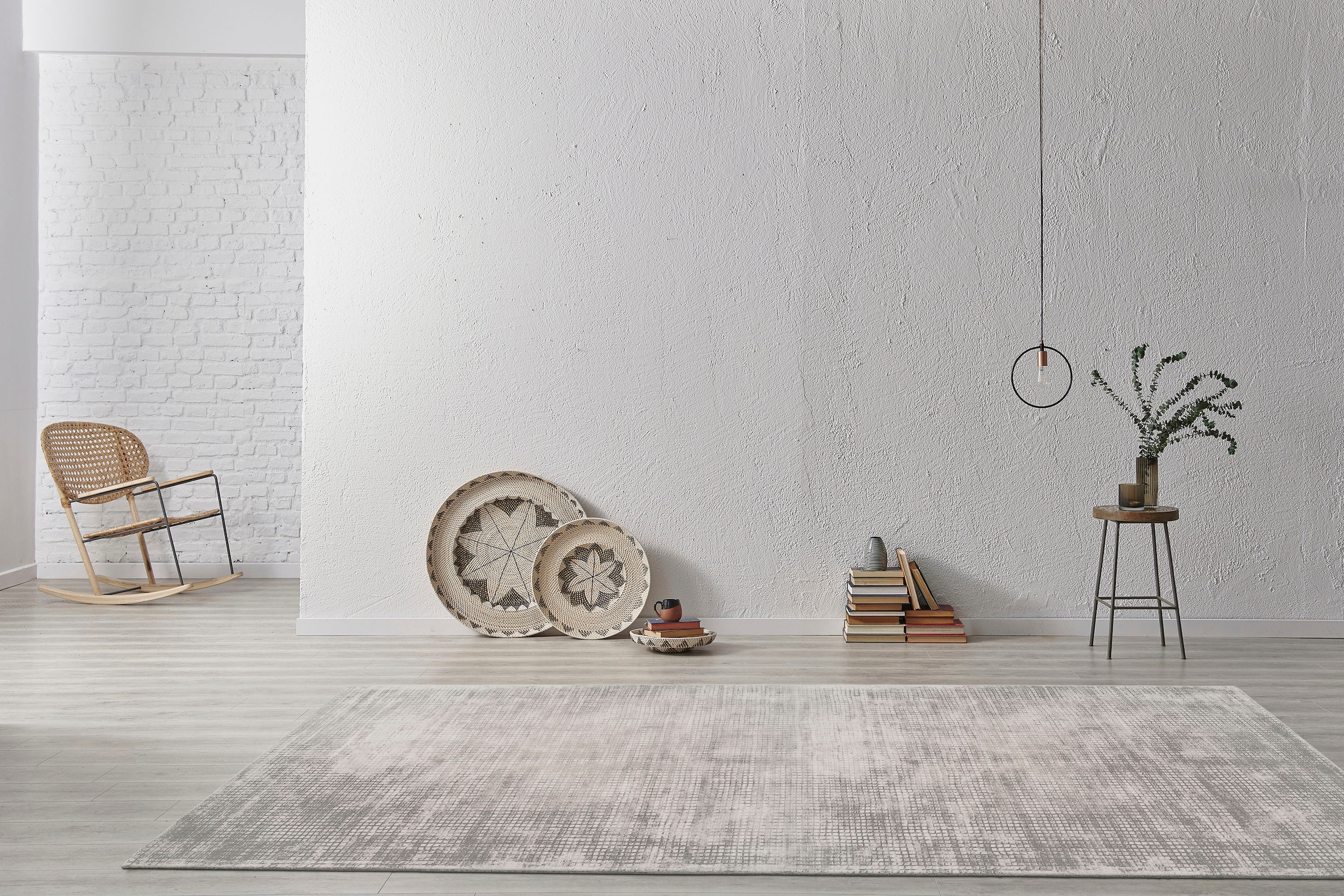 Padiro Tapis »Bridget 125« Rectangulaire 10 mm Höhe Velours ras, structure haute-basse avec look vintage