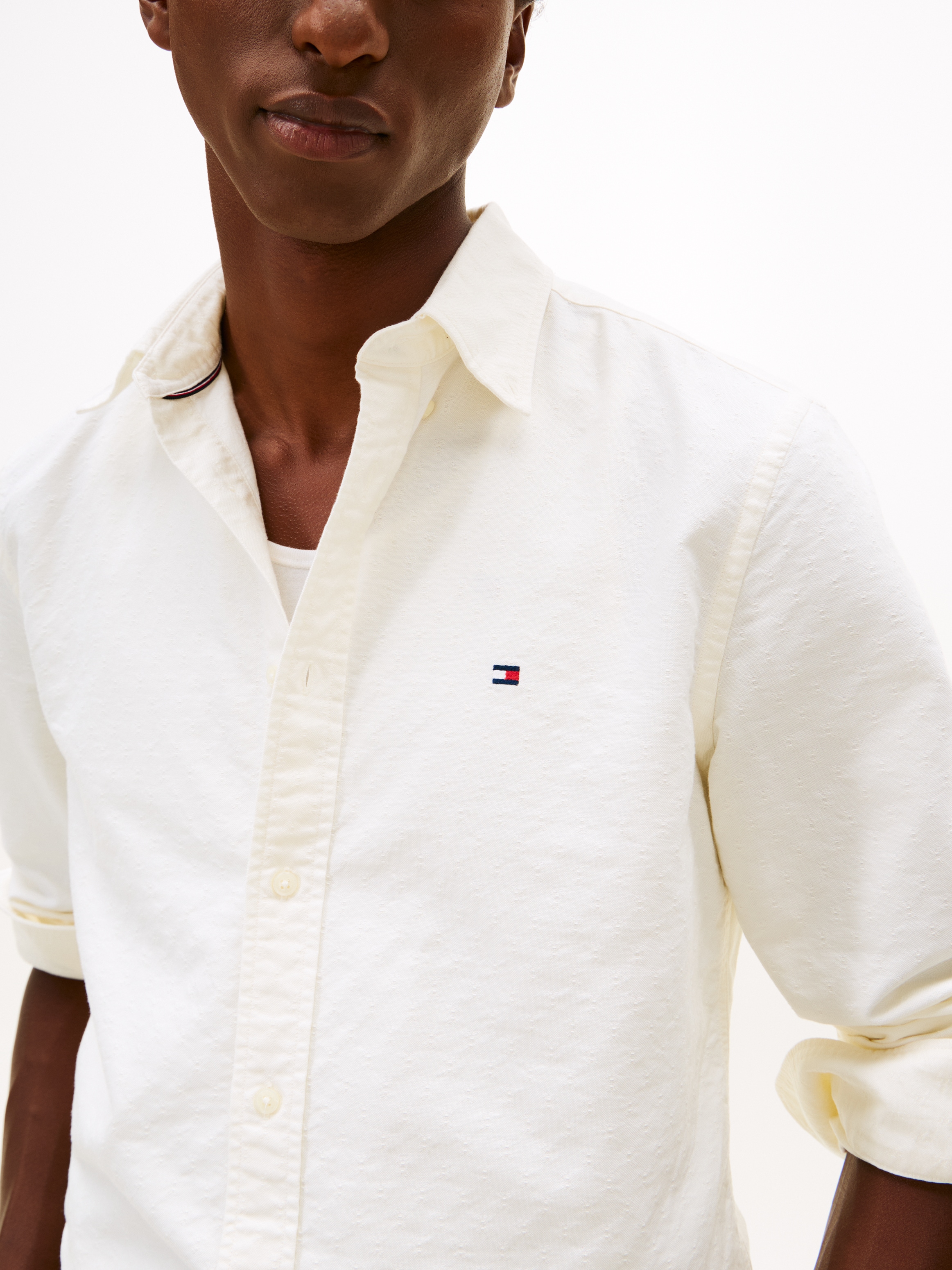 Tommy Hilfiger Chemise à manches longues »OXFORD DOBBY« col boutonné, coupe régulière, chemise business
