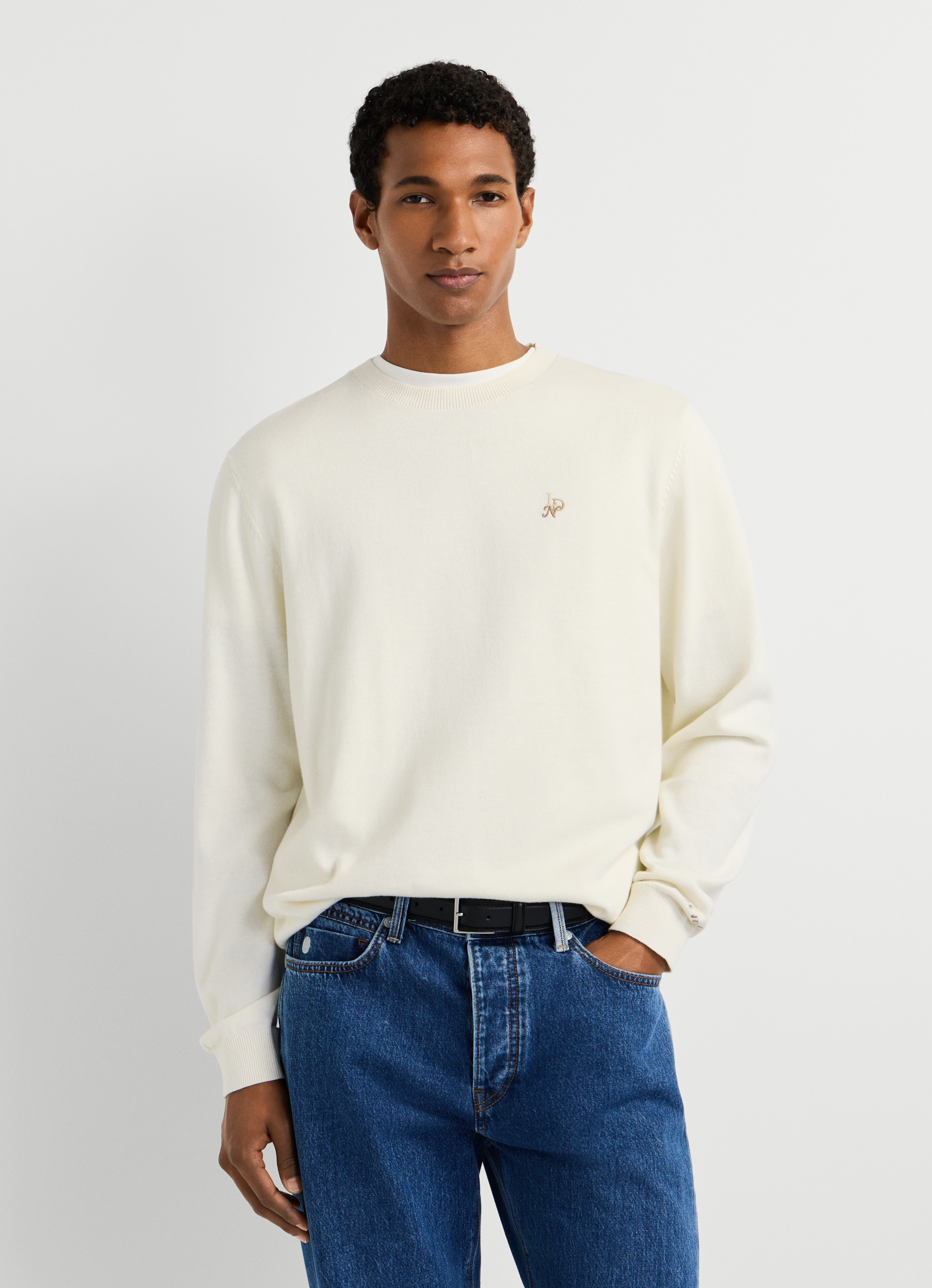 Pepe Jeans Pull à col rond »DANIELS« avec détails brodés, coton