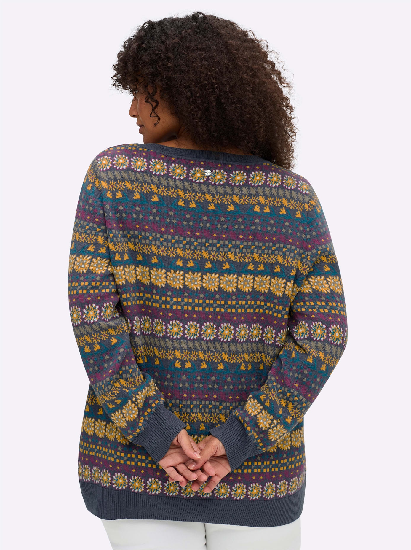 Sheego Jacquardpullover »Pullover«