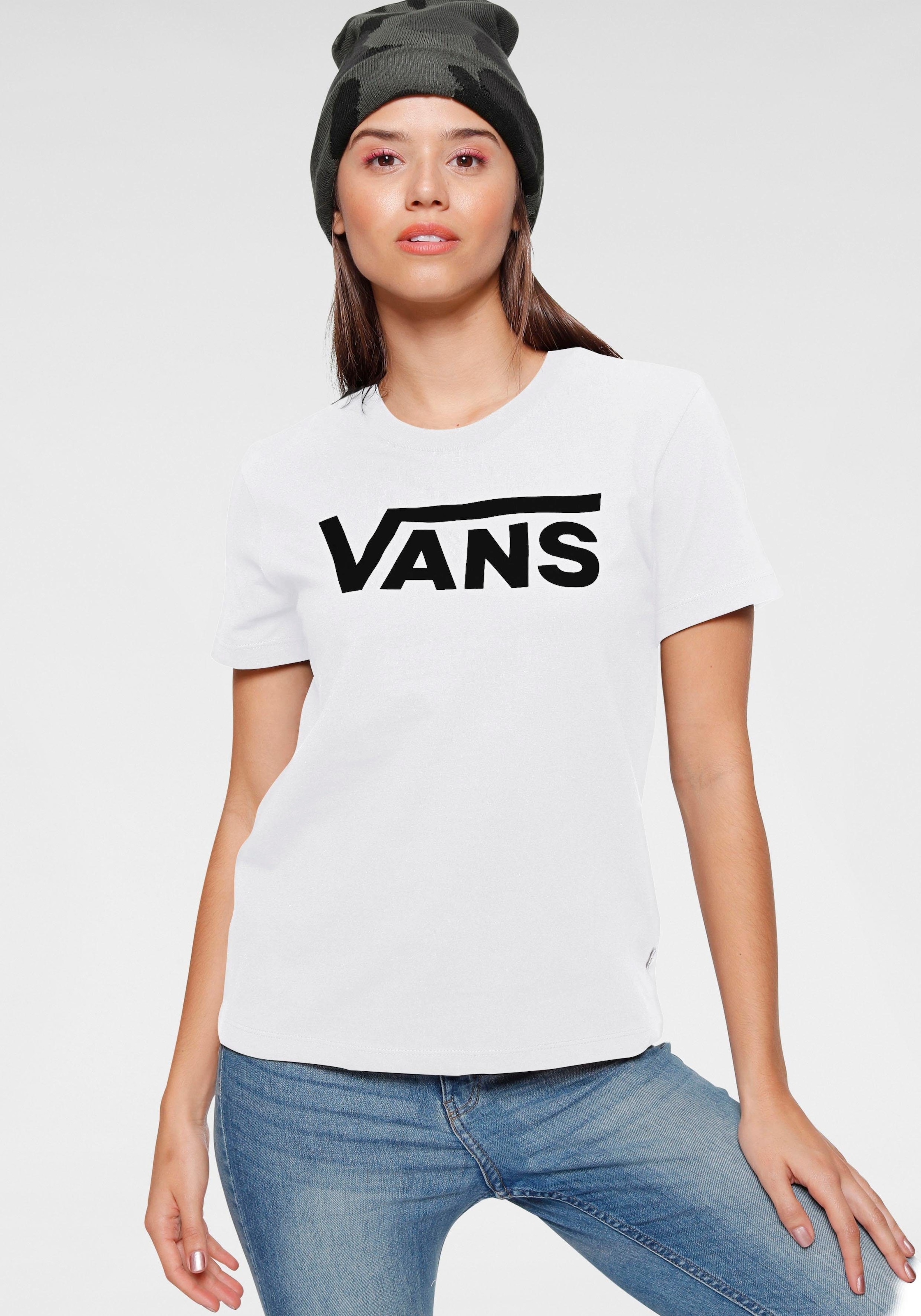 Image of Vans T-Shirt "FLYING V CREW TEE" mit grossem Logodruck vorn, aus Baumwoll-Jersey, figurbetonte Passform